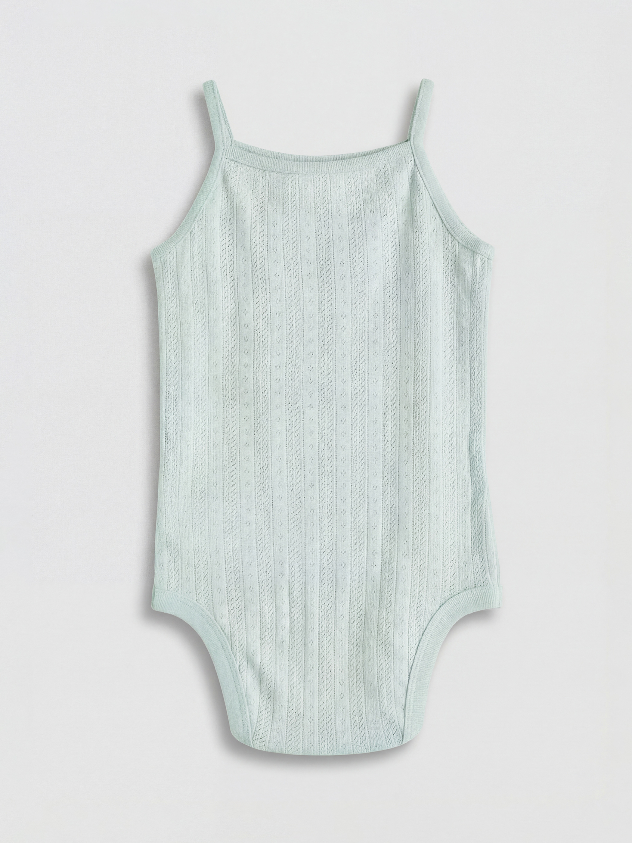 Turkuaz İp Askılı Nakışlı Kız Bebek Çıtçıtlı Body-1