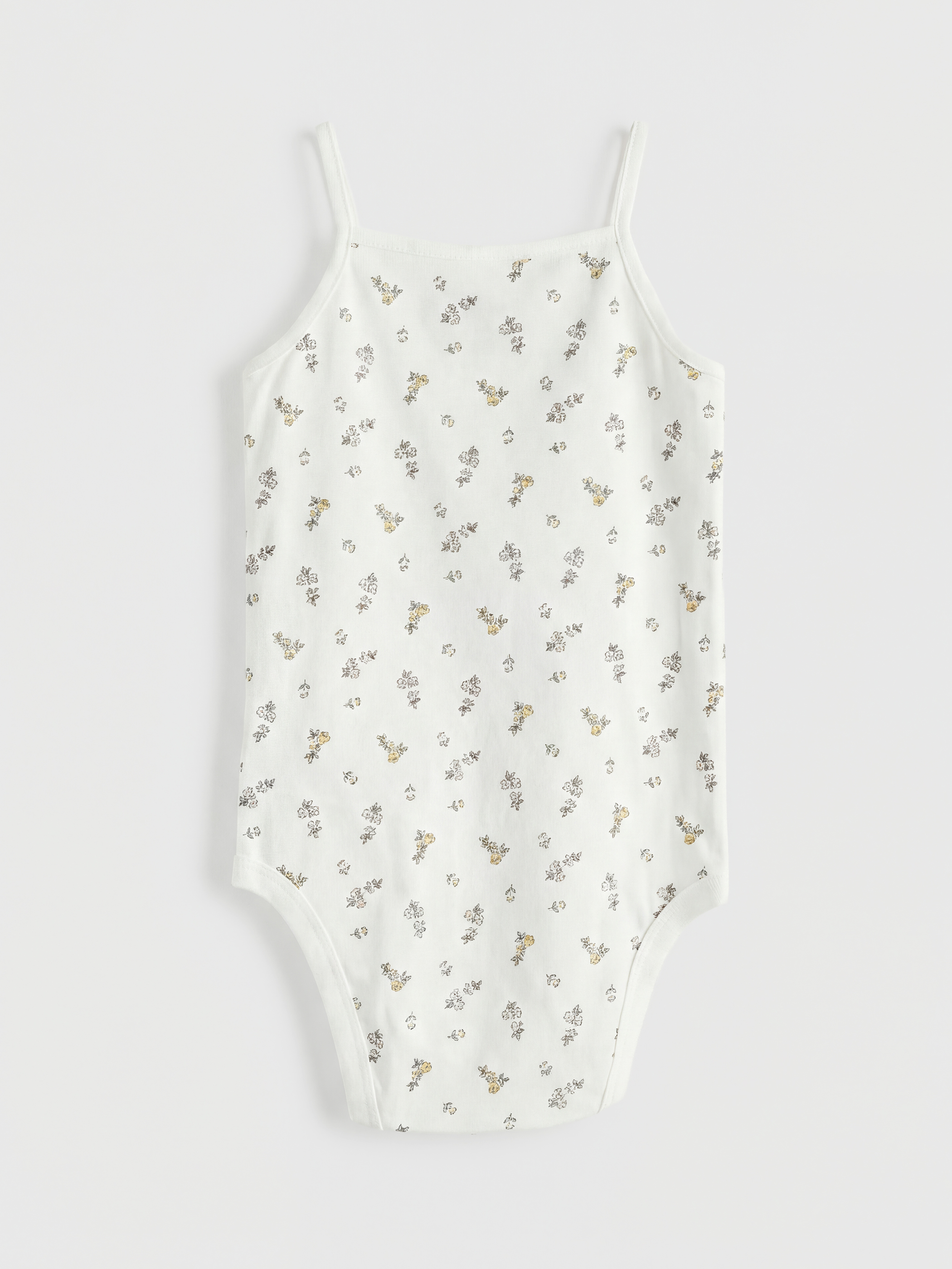 Ekru Kare Yaka Desenli Kız Bebek Çıtçıtlı Body 3'lü-7