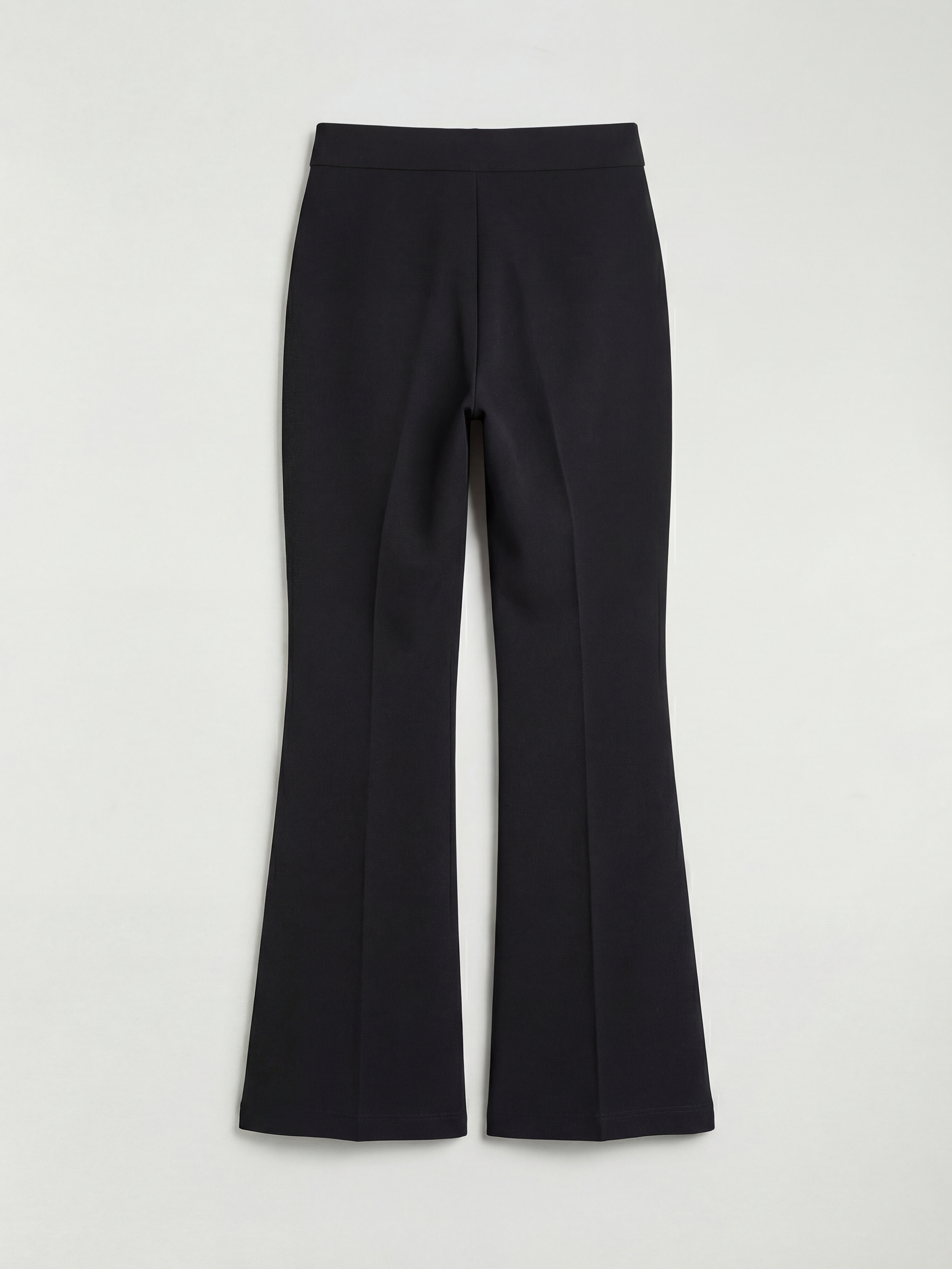 Siyah Yüksek Bel İspanyol Paça Kadın Pantolon	-1