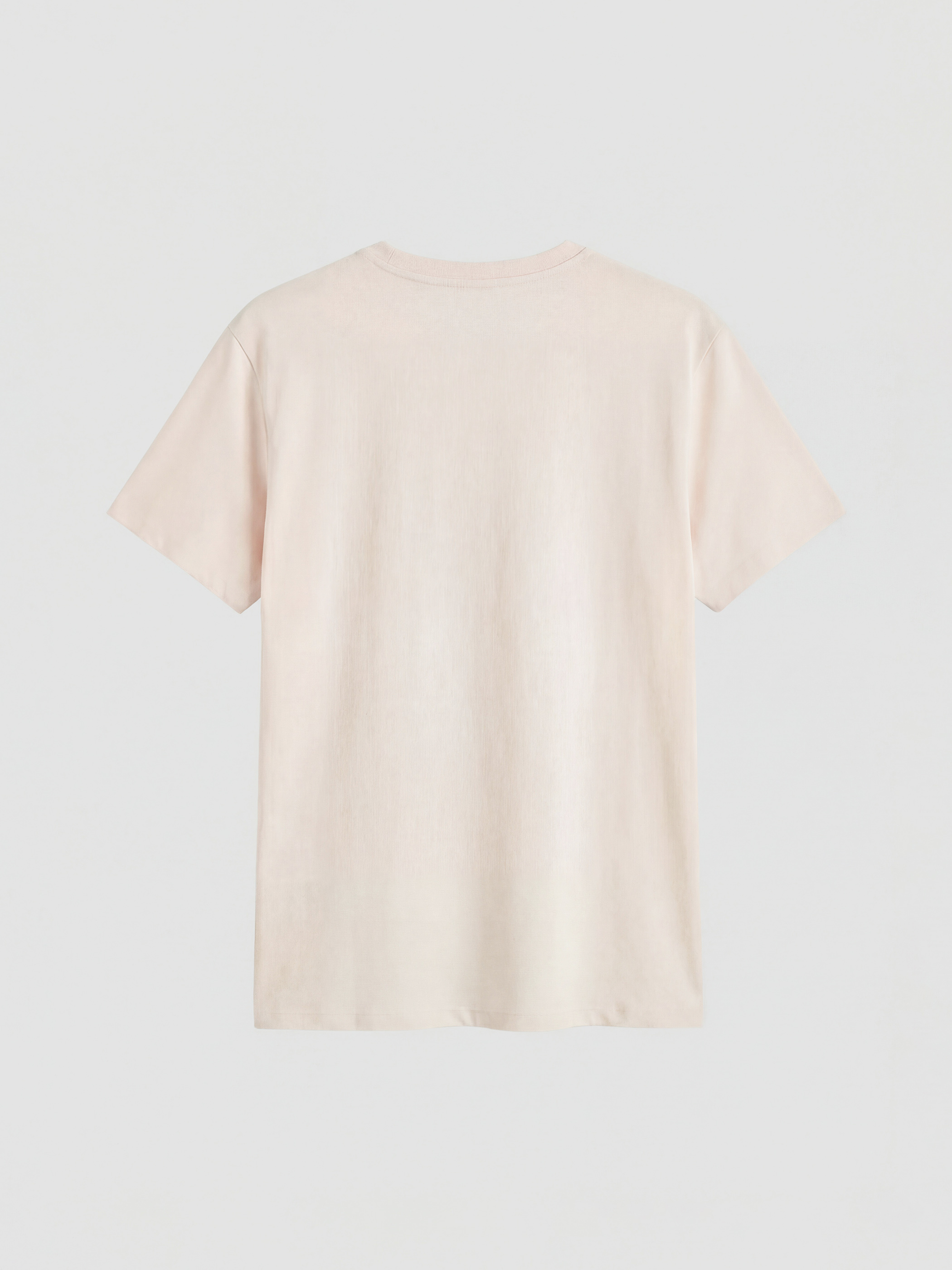 Pembe Bisiklet Yaka Baskılı Kadın Tişört-5