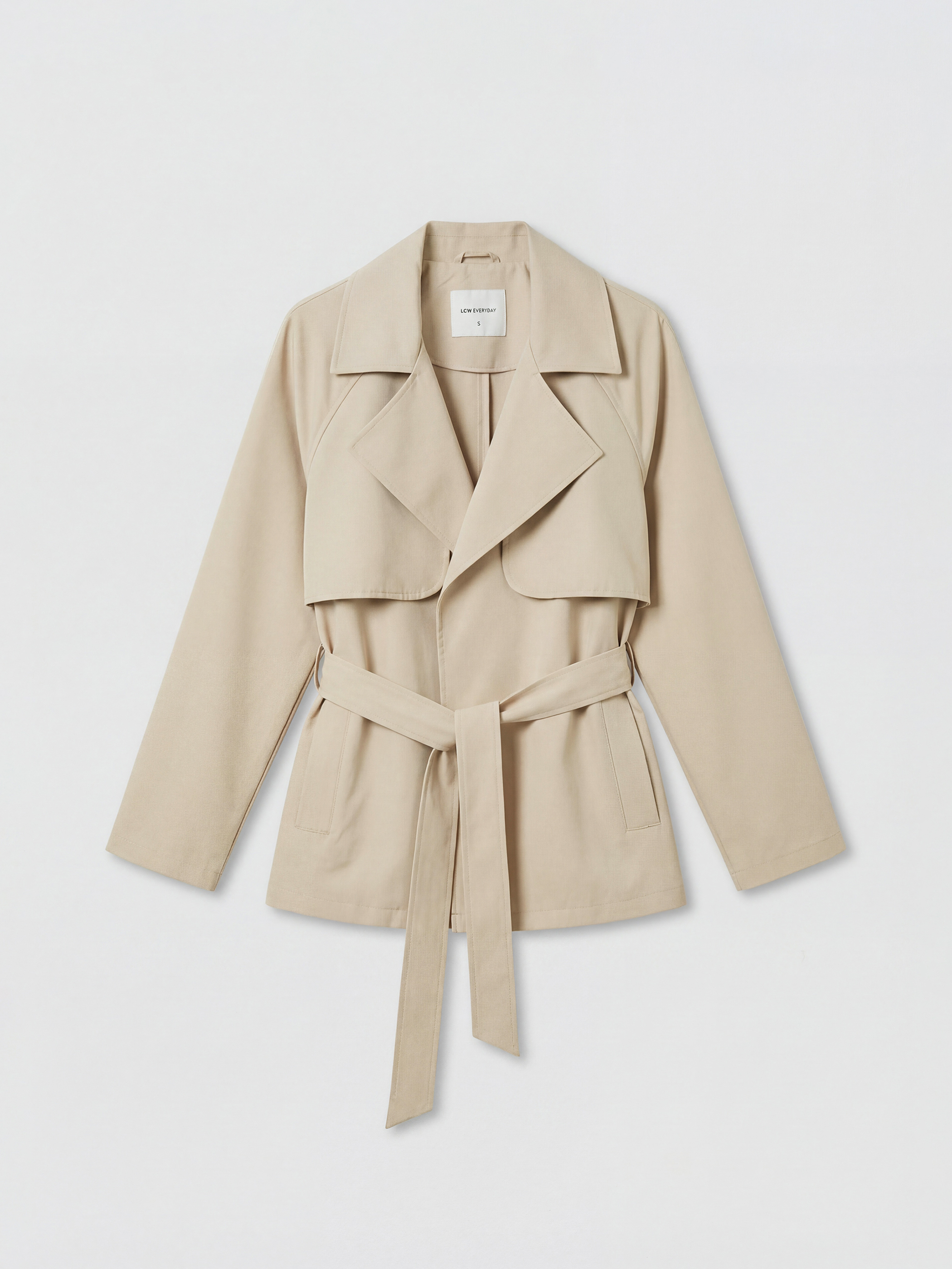 LCWAIKIKI Classic Kruvaze Yaka Kuşaklı Kadın Trençkot - S6K353Z8-ZC8