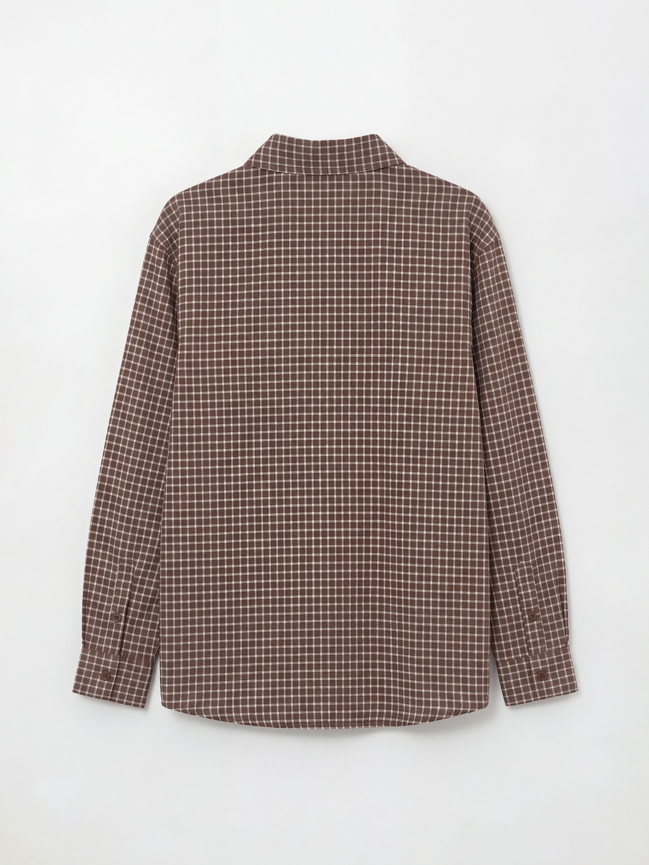 Kahverengi Ekose Erkek Çocuk Gömlek-1