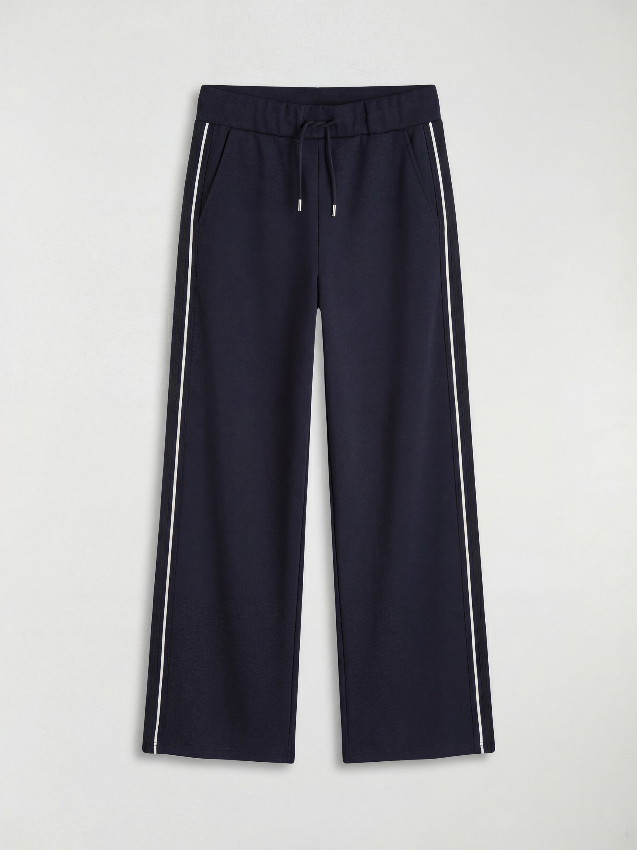 Lacivert Beli Lastikli Soft Touch Kadın Eşofman Altı-4