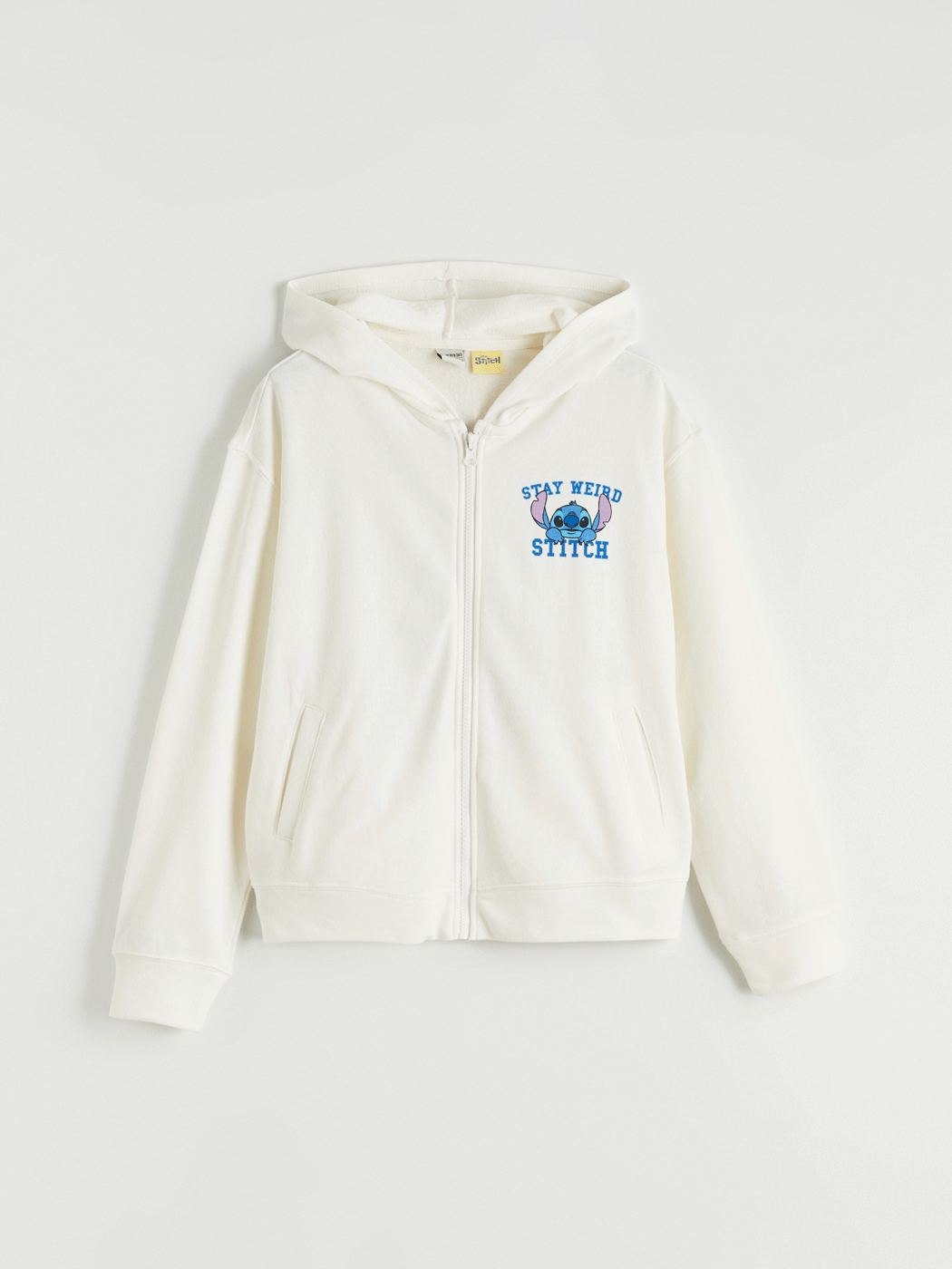 LCW Kids Duks sa kapuljačom Stitch štampani devojčice sa rajsferšlusom - S6K671Z4-R9J