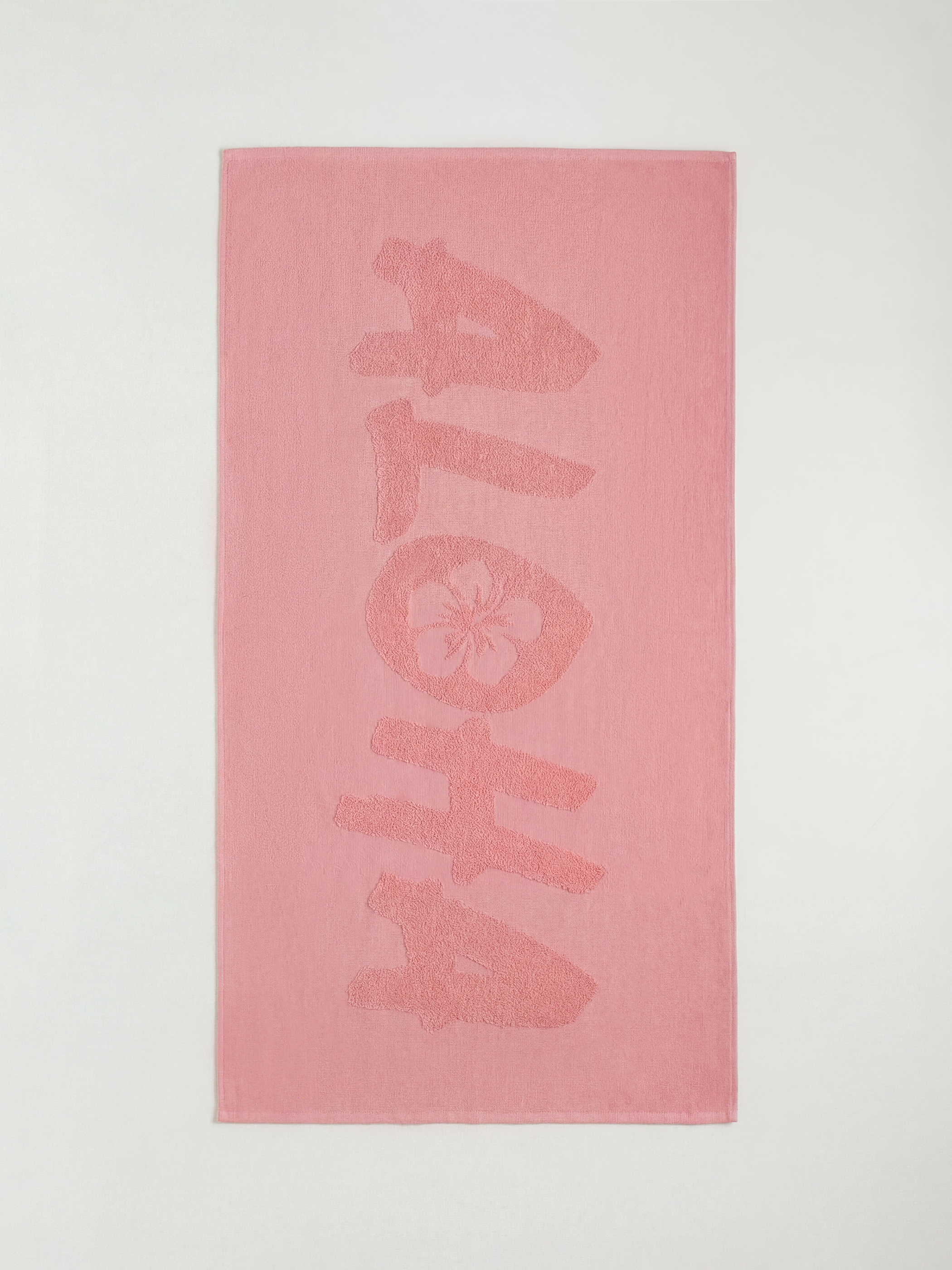 Pembe Desenli Kadın Plaj Havlusu 70x140 cm-2