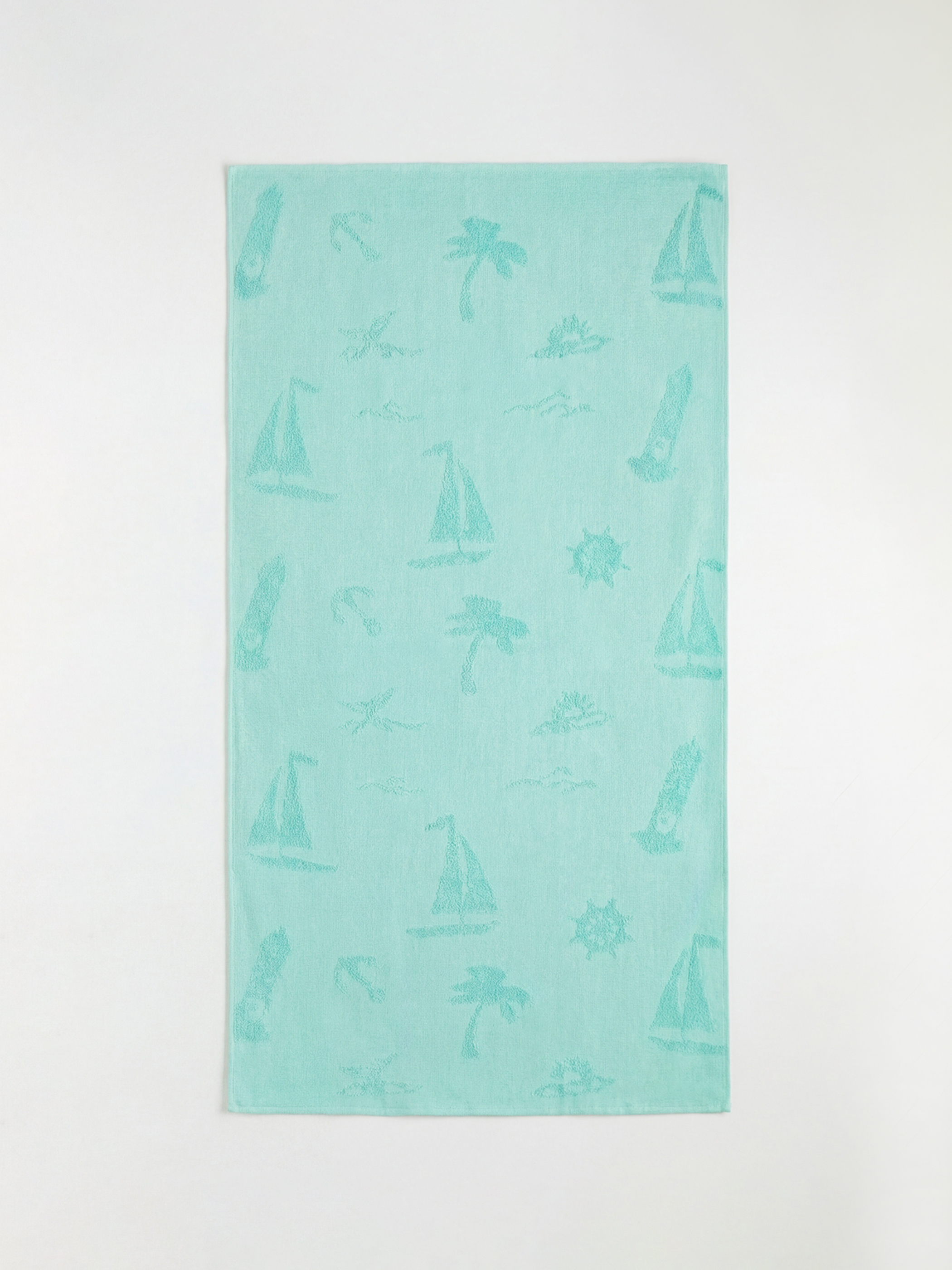 Turkuaz Desenli Erkek Çocuk Plaj Havlusu 70x140 cm-1