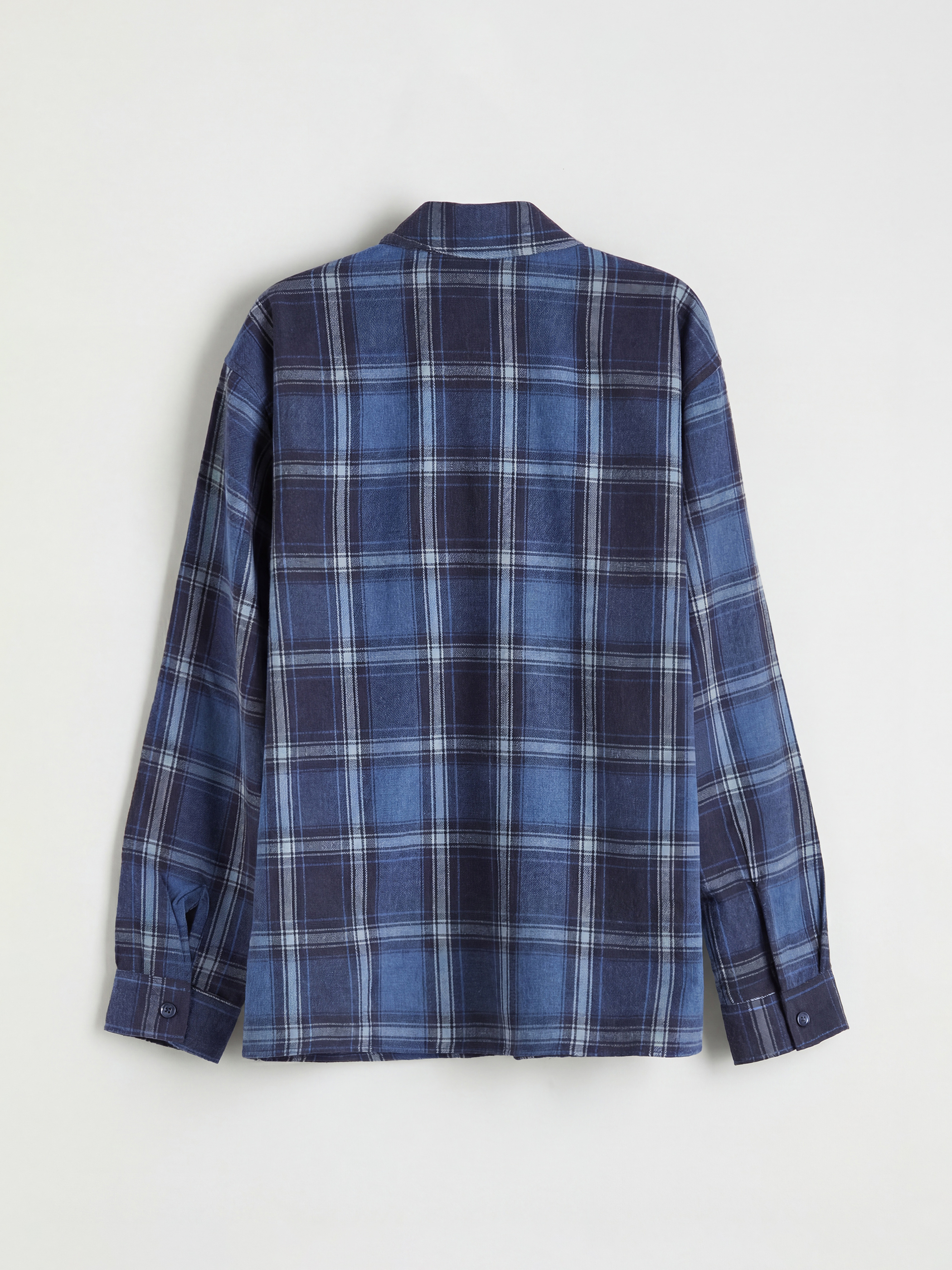 Lacivert Ekose Erkek Çocuk Gömlek-1