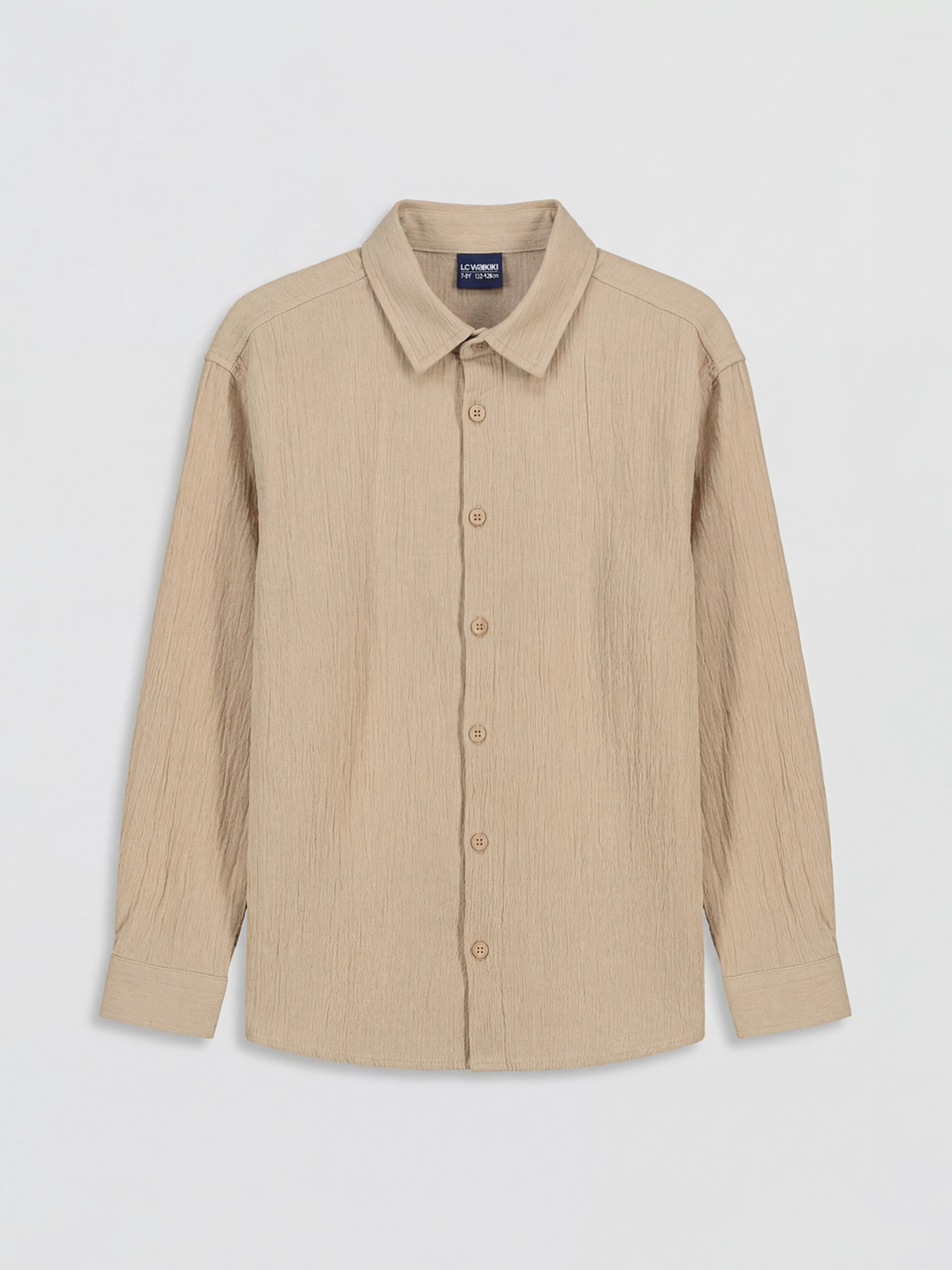 LCW Kids Uzun Kollu Erkek Çocuk Poplin Gömlek - S6K849Z4-QZT