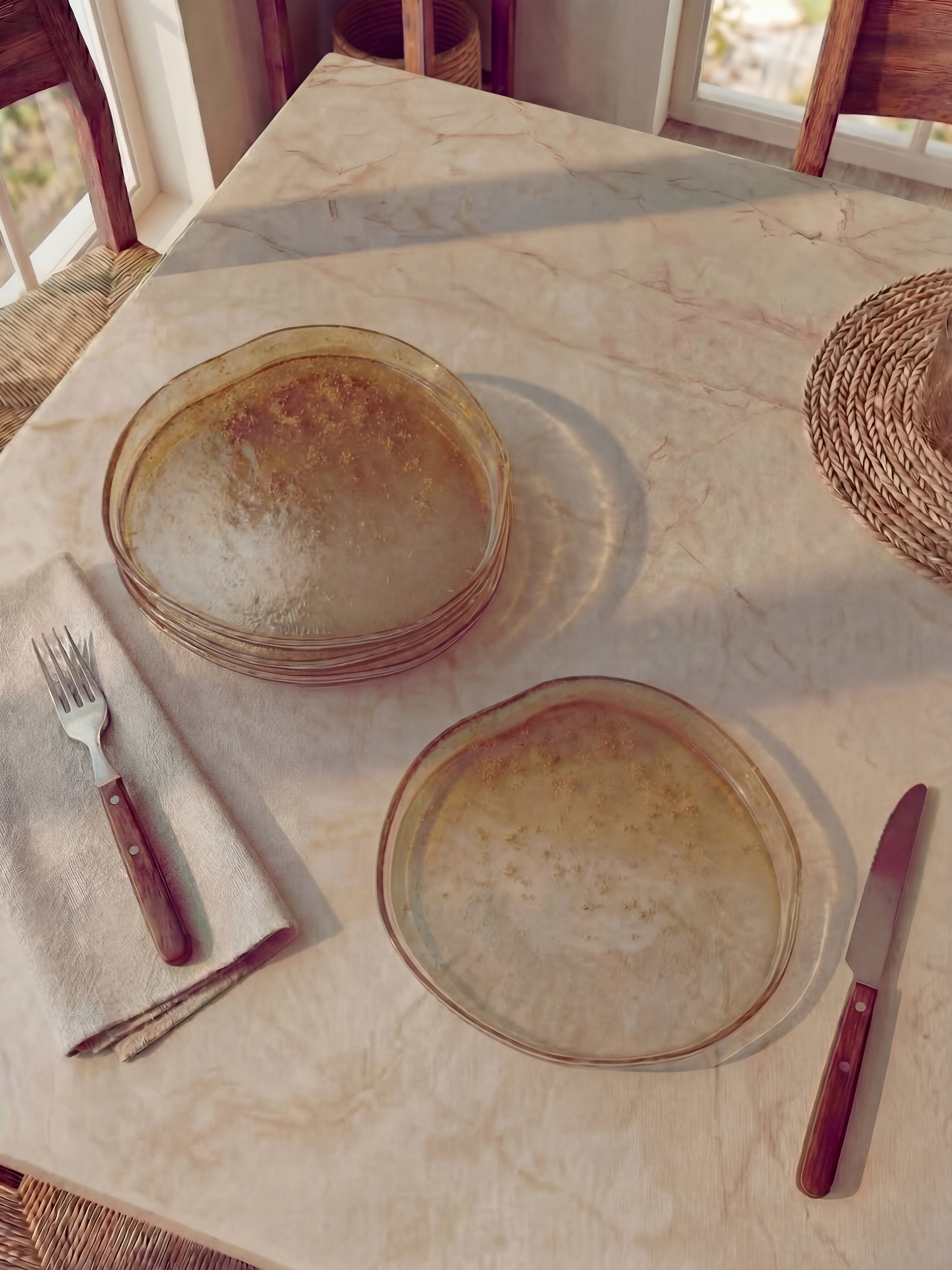 Set Farfurii din Sticlă, 4 Piese, 18 cm-1