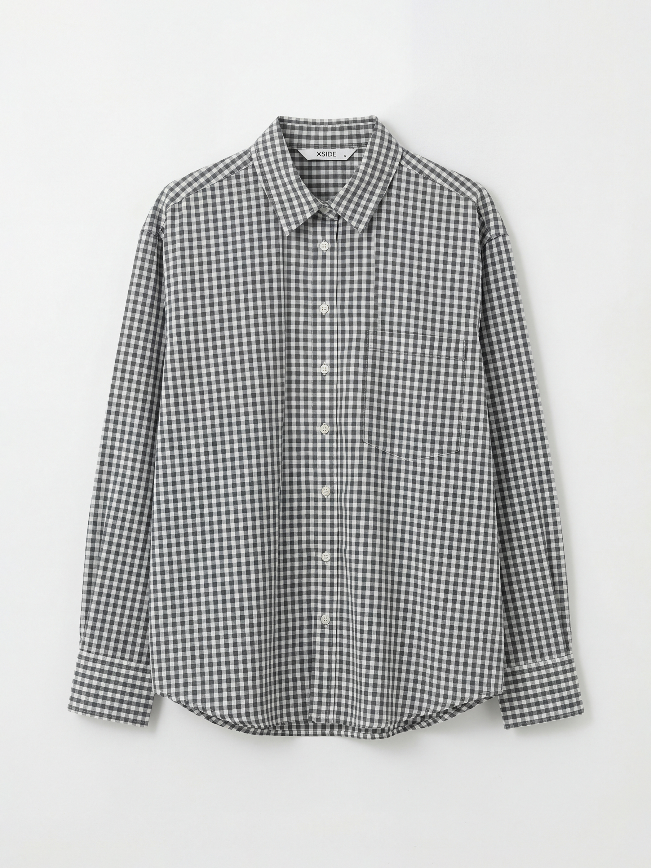 XSIDE Ekose Oversize Oxford Kadın Gömlek - S6K980Z8-LGS