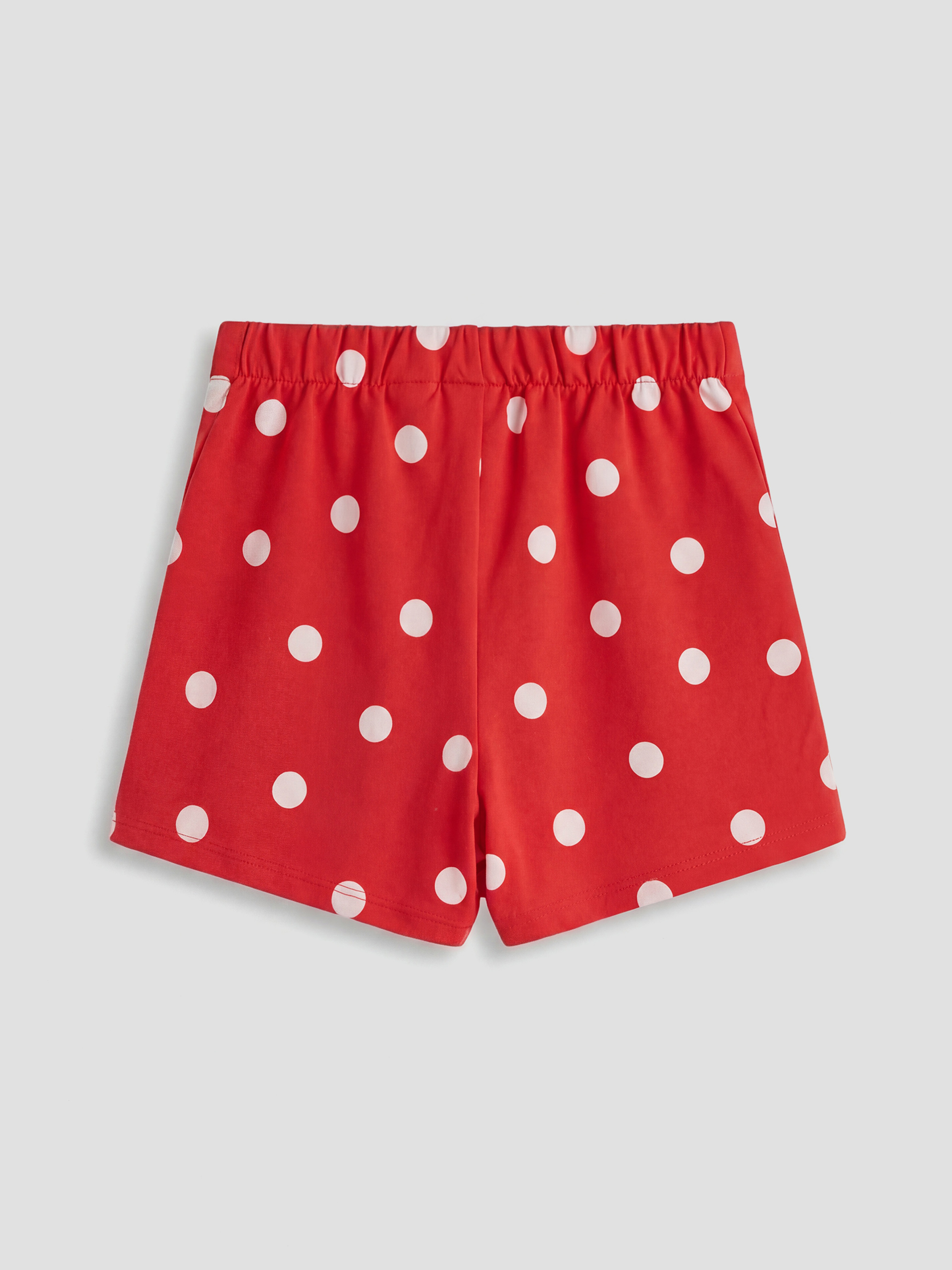 Kırmızı Minnie Mouse Baskılı Kız Çocuk Şort Etek-1