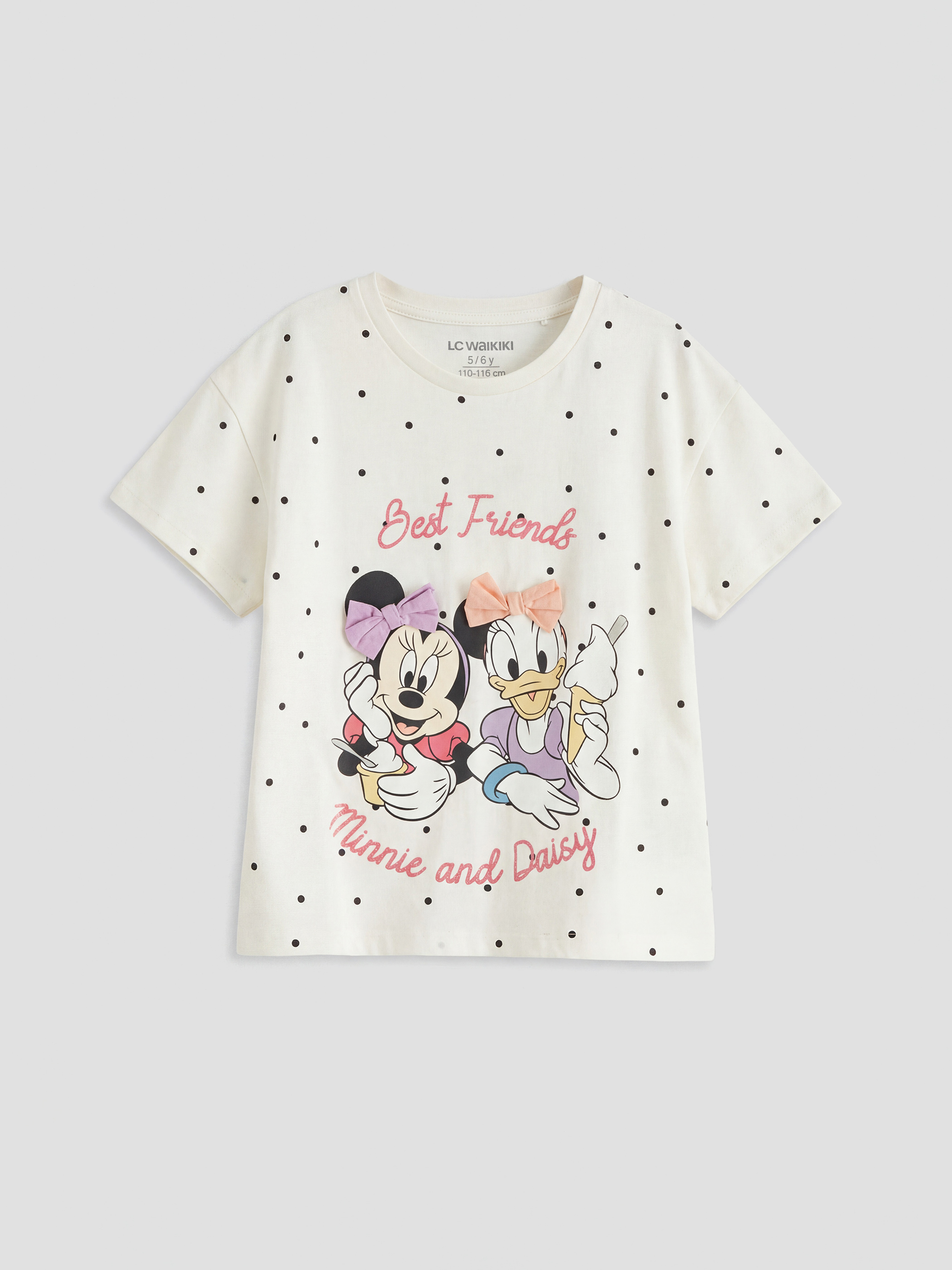 LCW Kids Crew Neck Minnie Mouse Printed Girls' T-Shirt