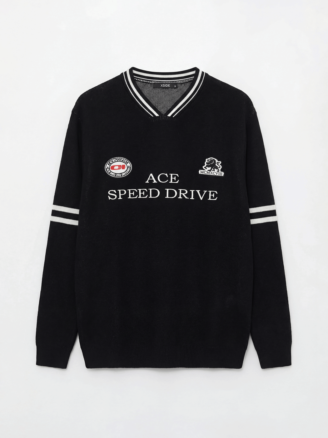 XSIDE V Yaka Desenli Erkek Triko Kazak - S6KC40Z8-CVL