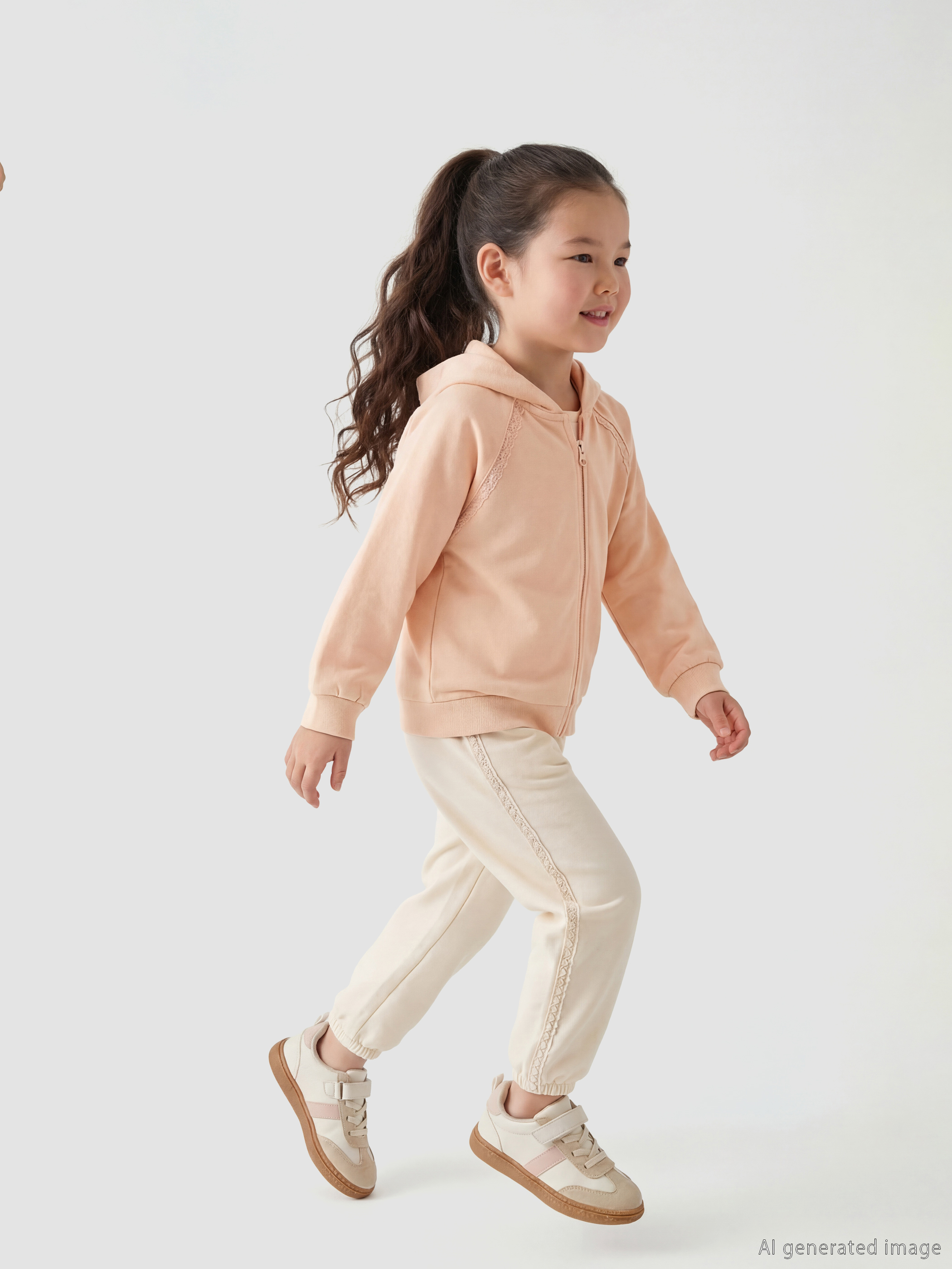 Παντελόνι φόρμας για κορίτσια με χοντρό ύφασμα και ελαστική μέση