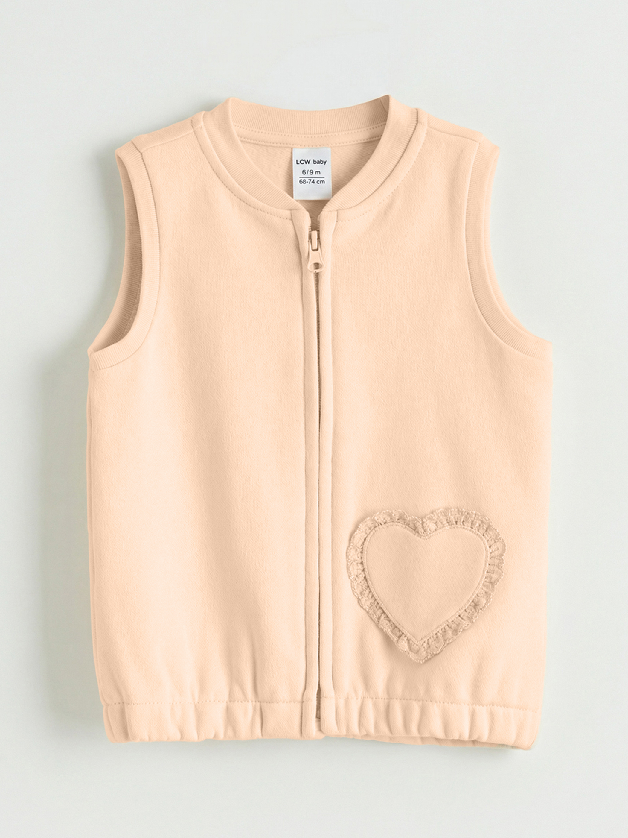 LCW Kids Standart Fit Kalp Detaylı Kız Çocuk Yelek - S6KC63Z1-FRQ