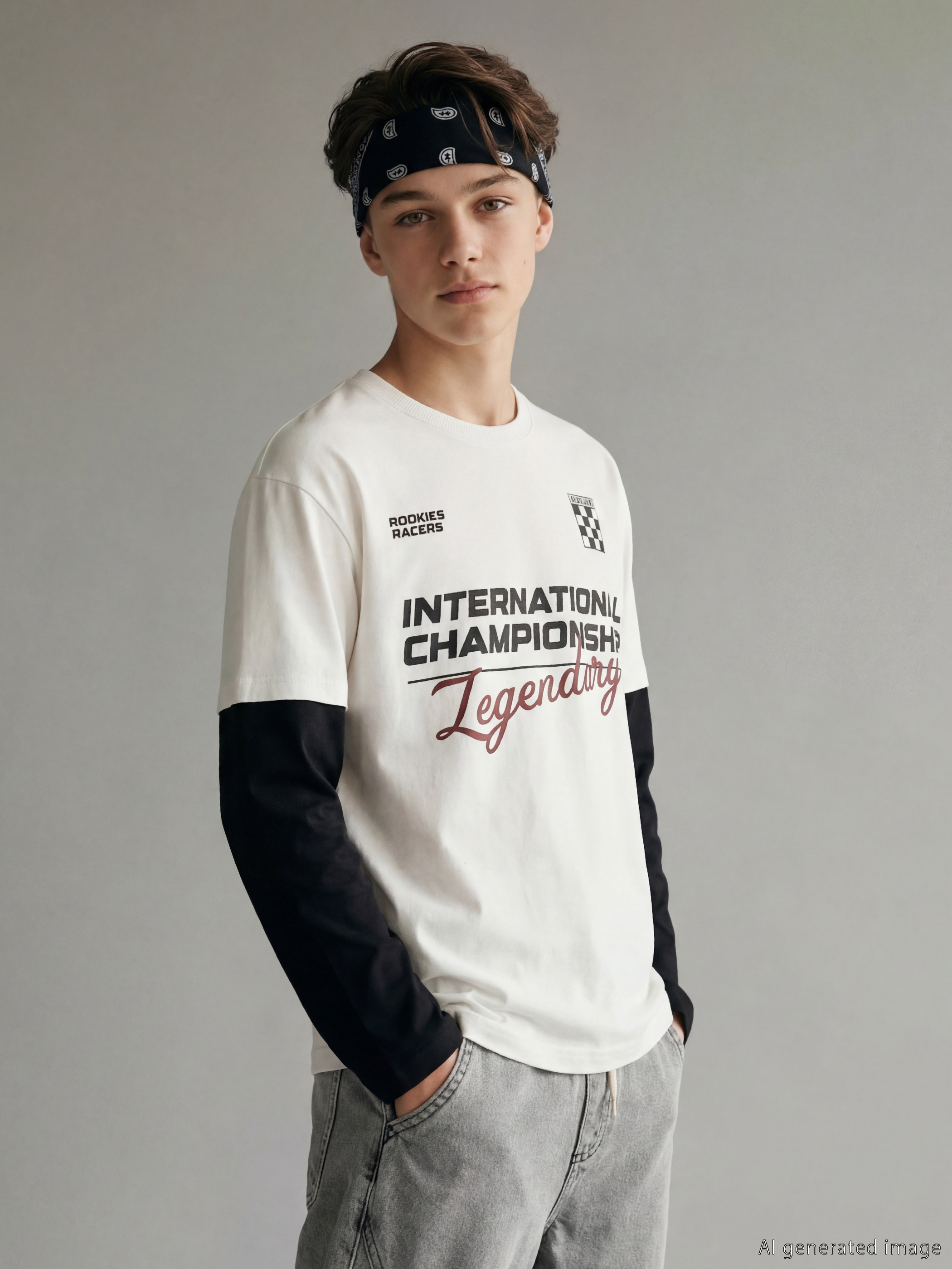 LCW Kids Bisiklet Yaka Baskılı Erkek Çocuk Tişört - S6KE89Z4-R9J