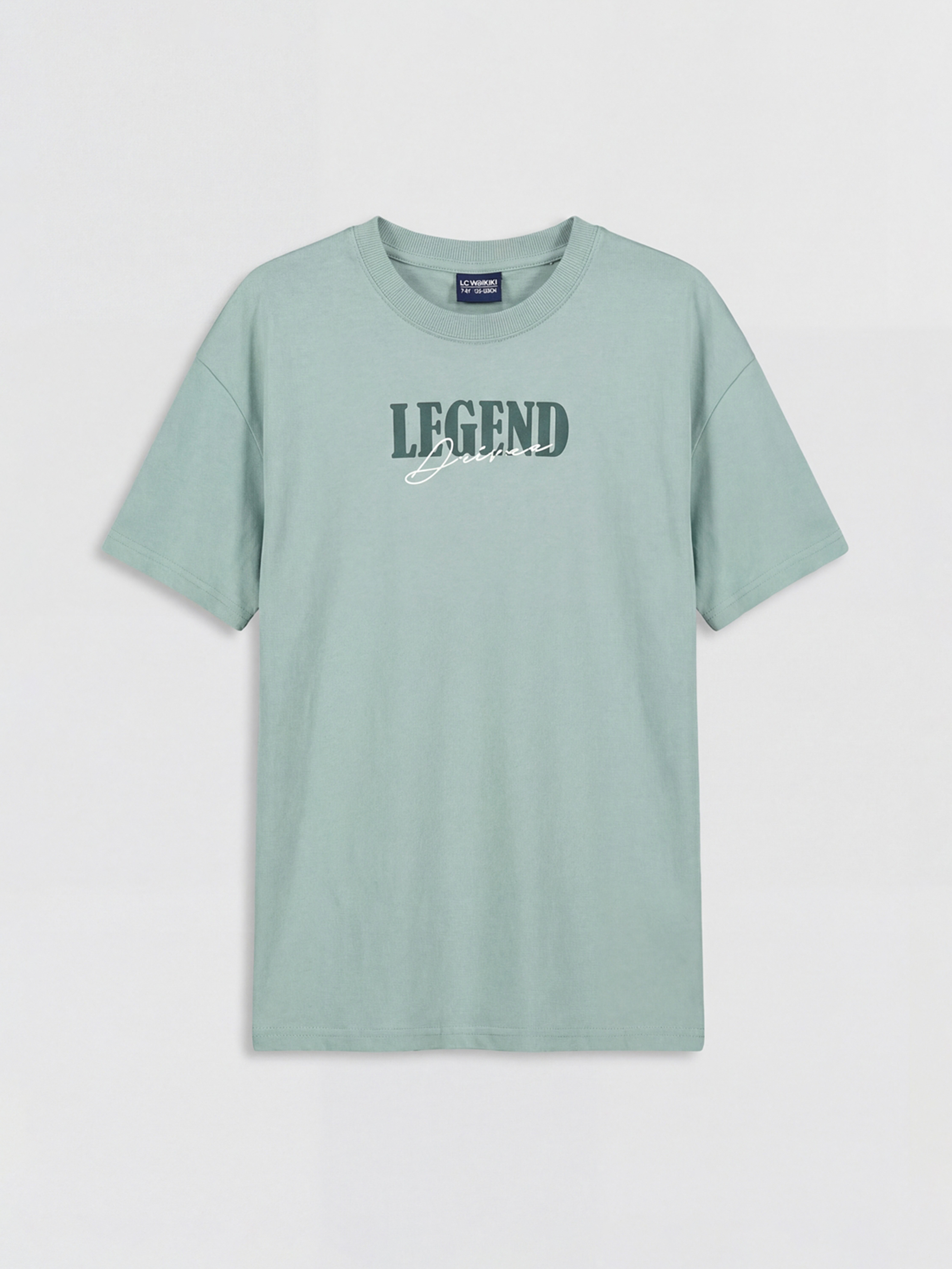 LCW Kids Bisiklet Yaka Baskılı Erkek Çocuk Tişört - S6KE90Z4-GD2