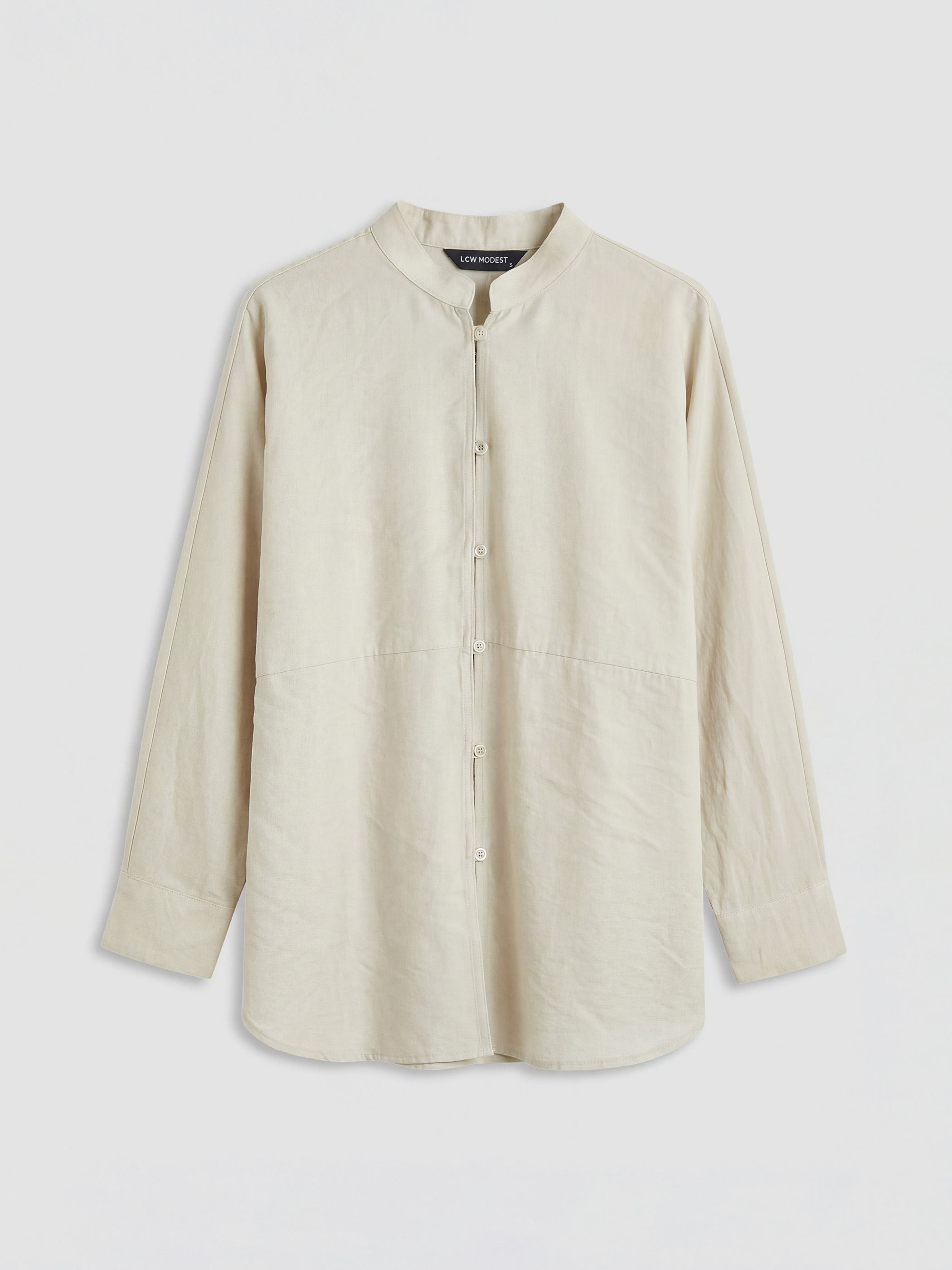 LCW Modest Hakim Yaka Oversize Kadın Gömlek Tunik - S6KF48Z8-2HG