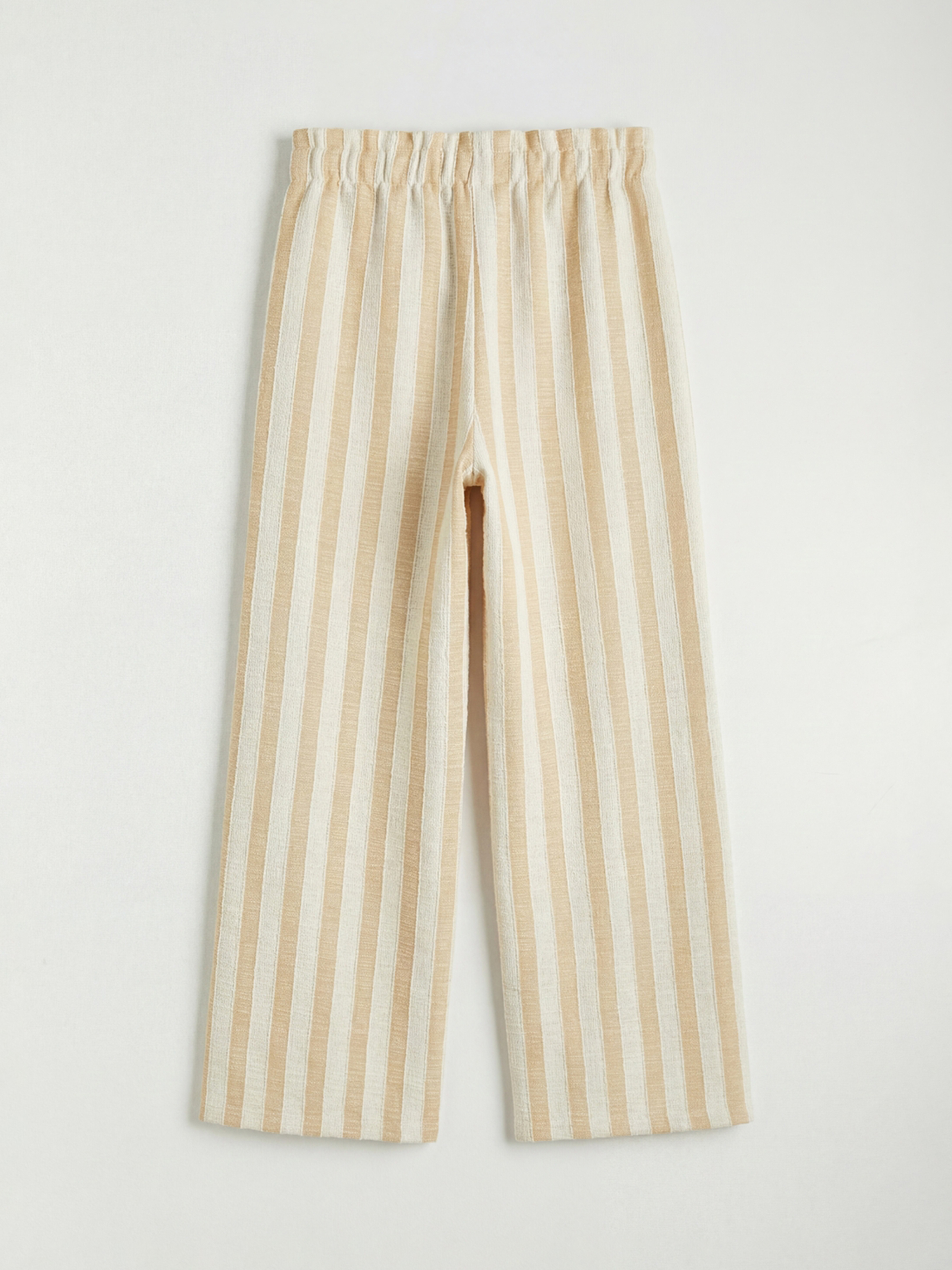 Ekru Bisiklet Yaka Baskılı Kız Çocuk Tişört ve Pantolon-2