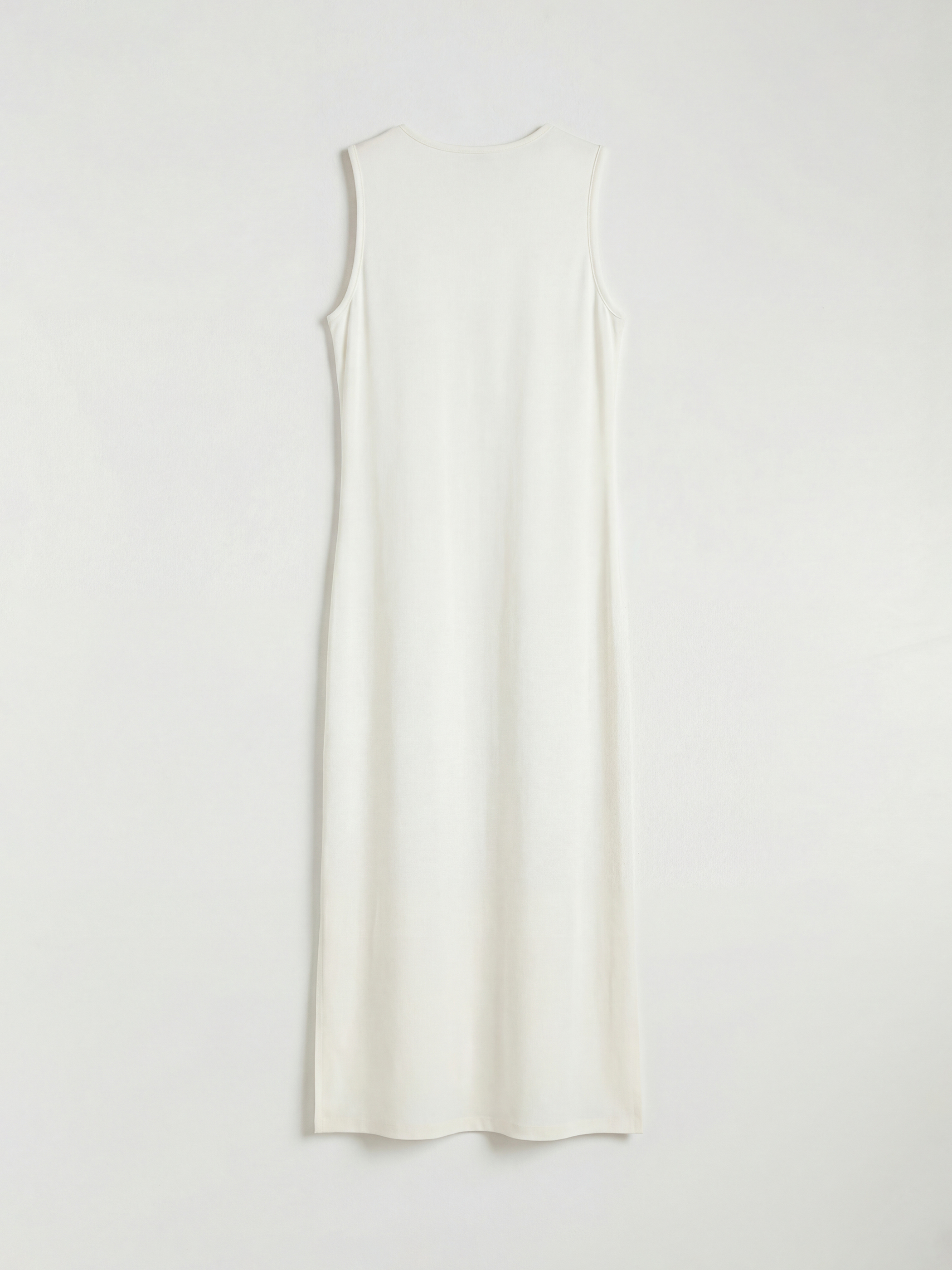 Ekru  Bisiklet Yaka Kadın Elbise Astarı-4