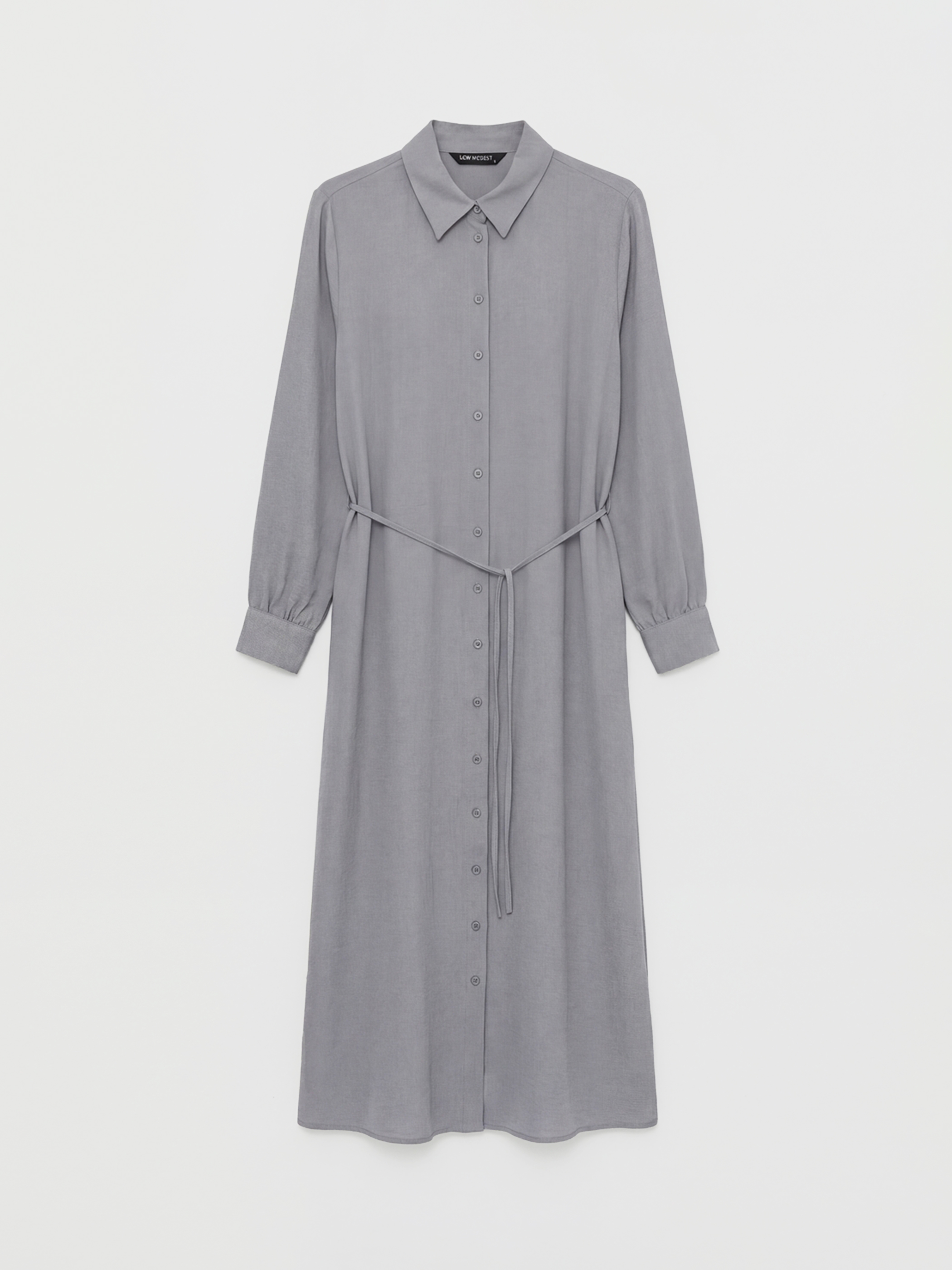 LCW Modest Dokulu Kuşaklı Gömlek Elbise - S6KG31Z8-ZY1