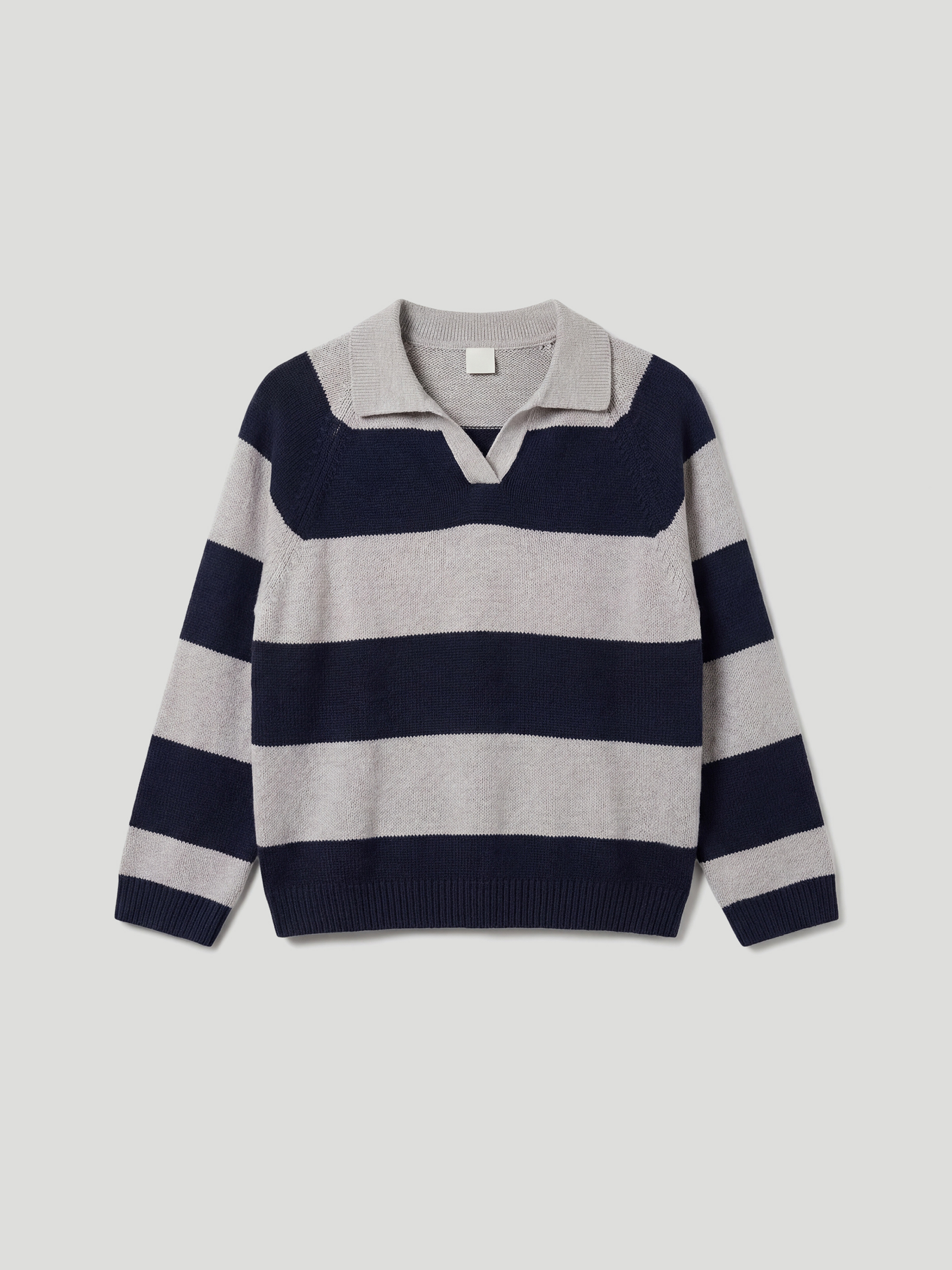 LCW Kids Polo Yaka Çizgili Kız Çocuk Triko Kazak - S6KG73Z4-LGR