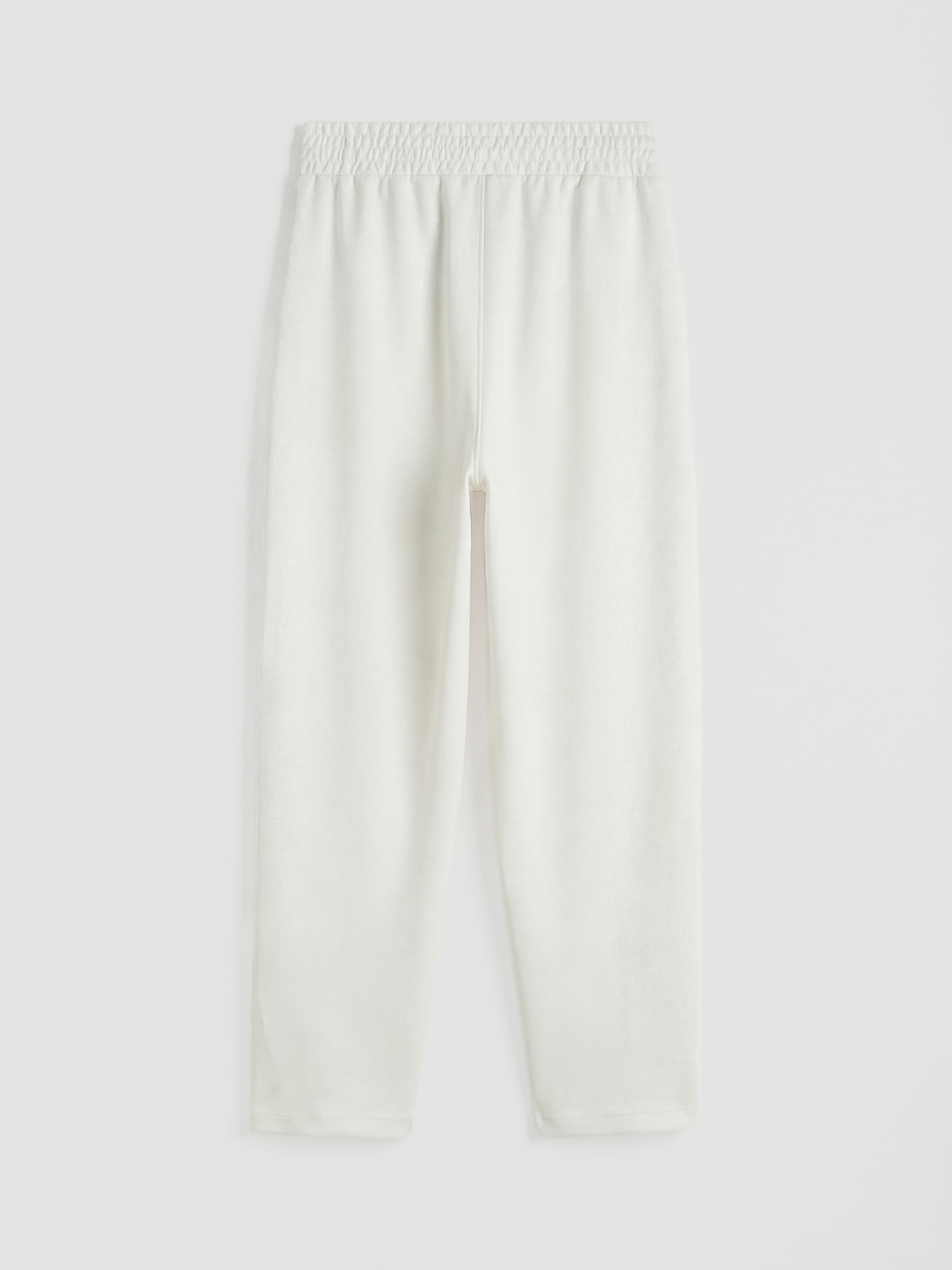 Bej Beli Lastikli Soft Touch Kadın Eşofman Altı-5