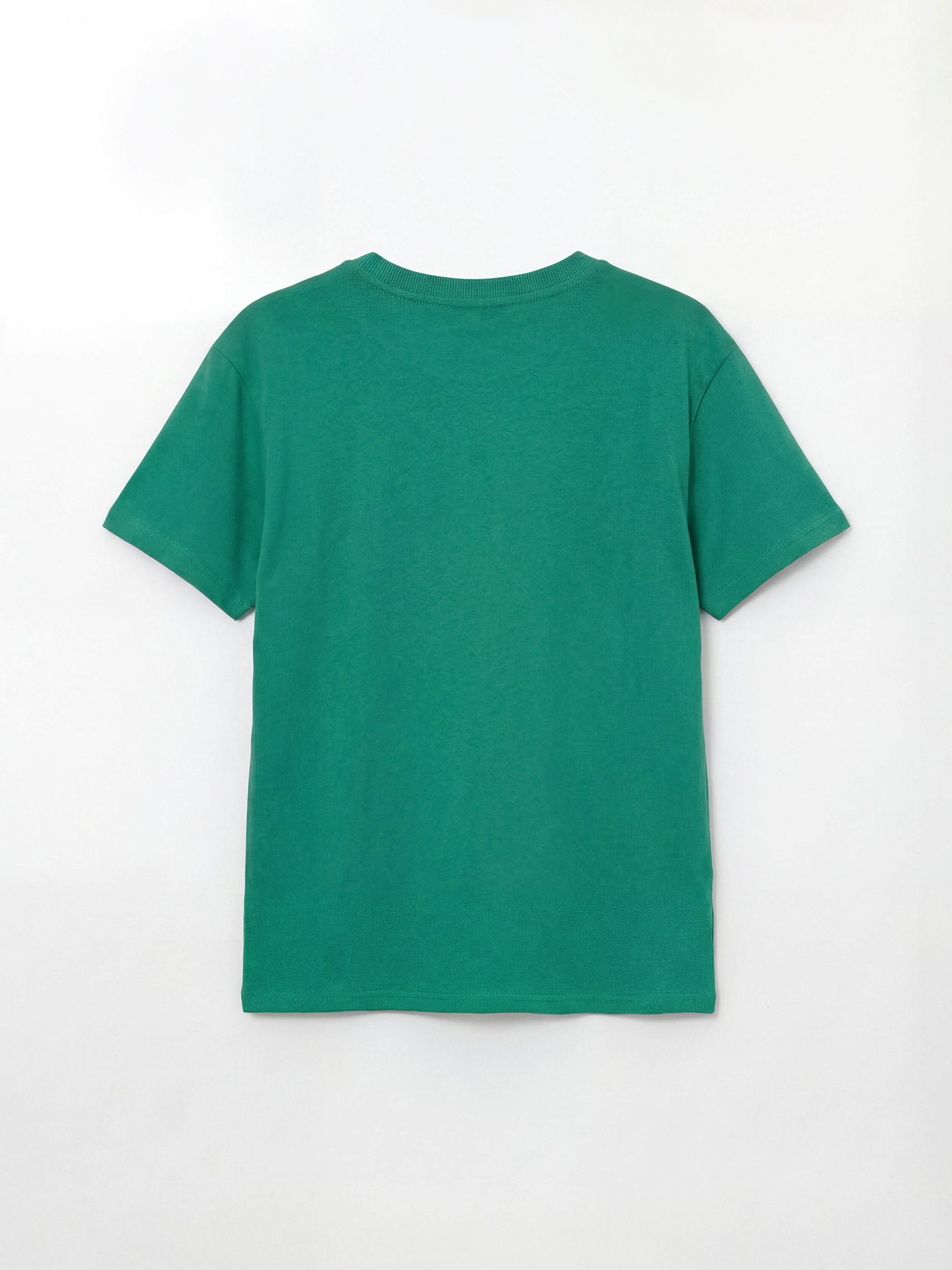 Yeşil Bisiklet Yaka Pikachu Baskılı Erkek Çocuk Tişört-1