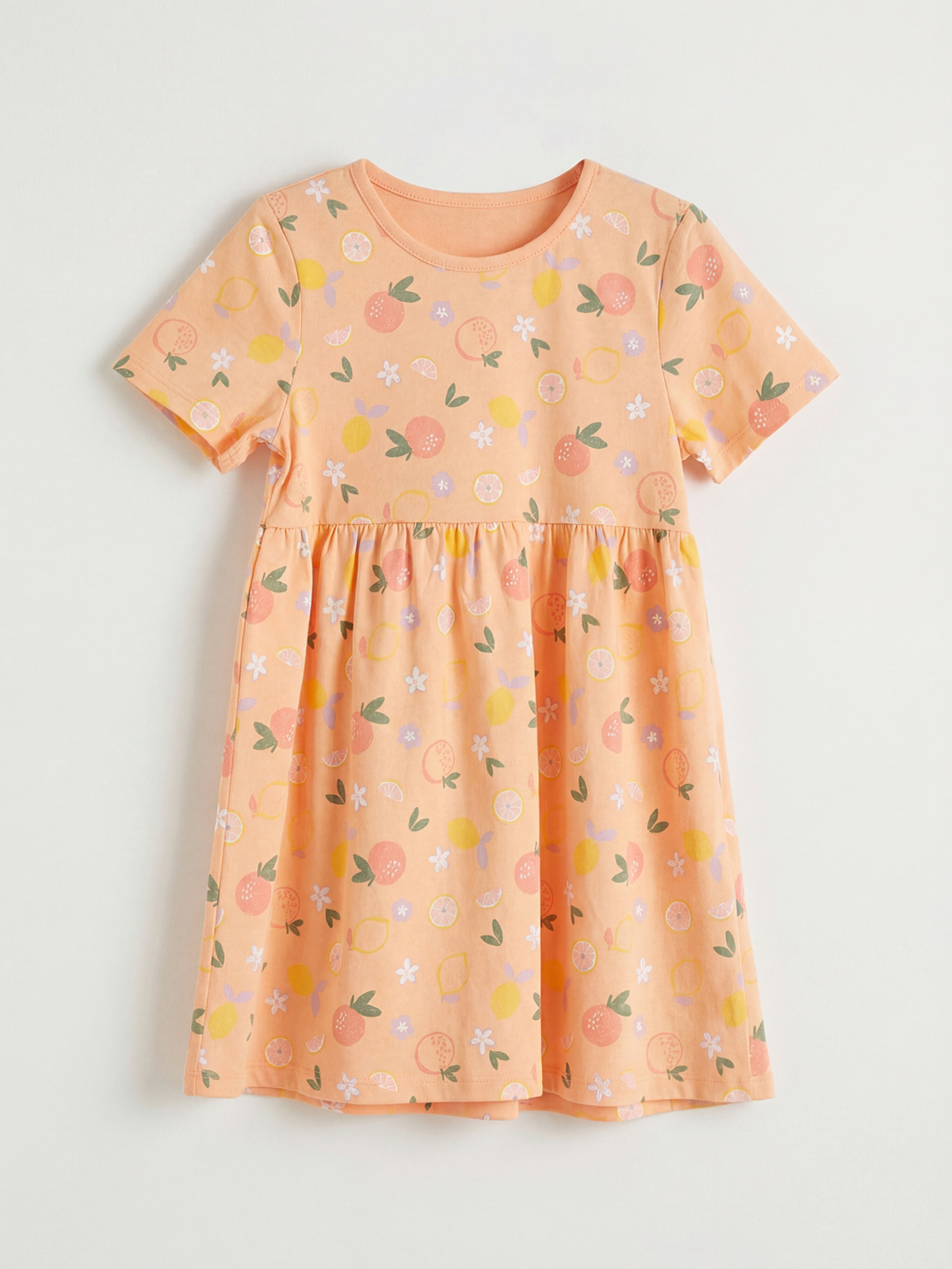 LCW ECO Bisiklet Yaka Desenli Kız Çocuk Elbise - S6KL80Z1-LSL