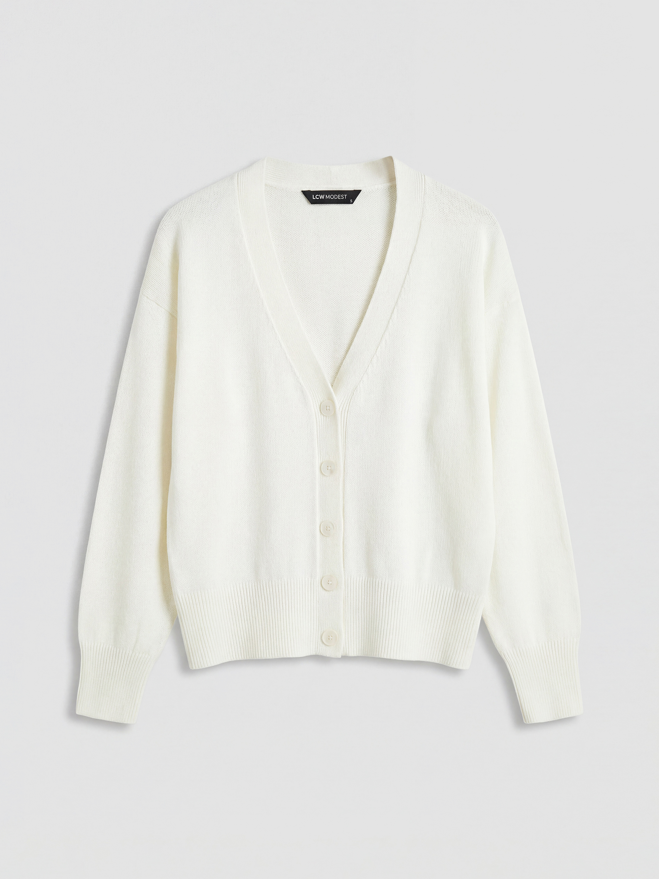 LCW Modest V Yaka Kadın Triko Hırka - S6KN07Z8-D4Y