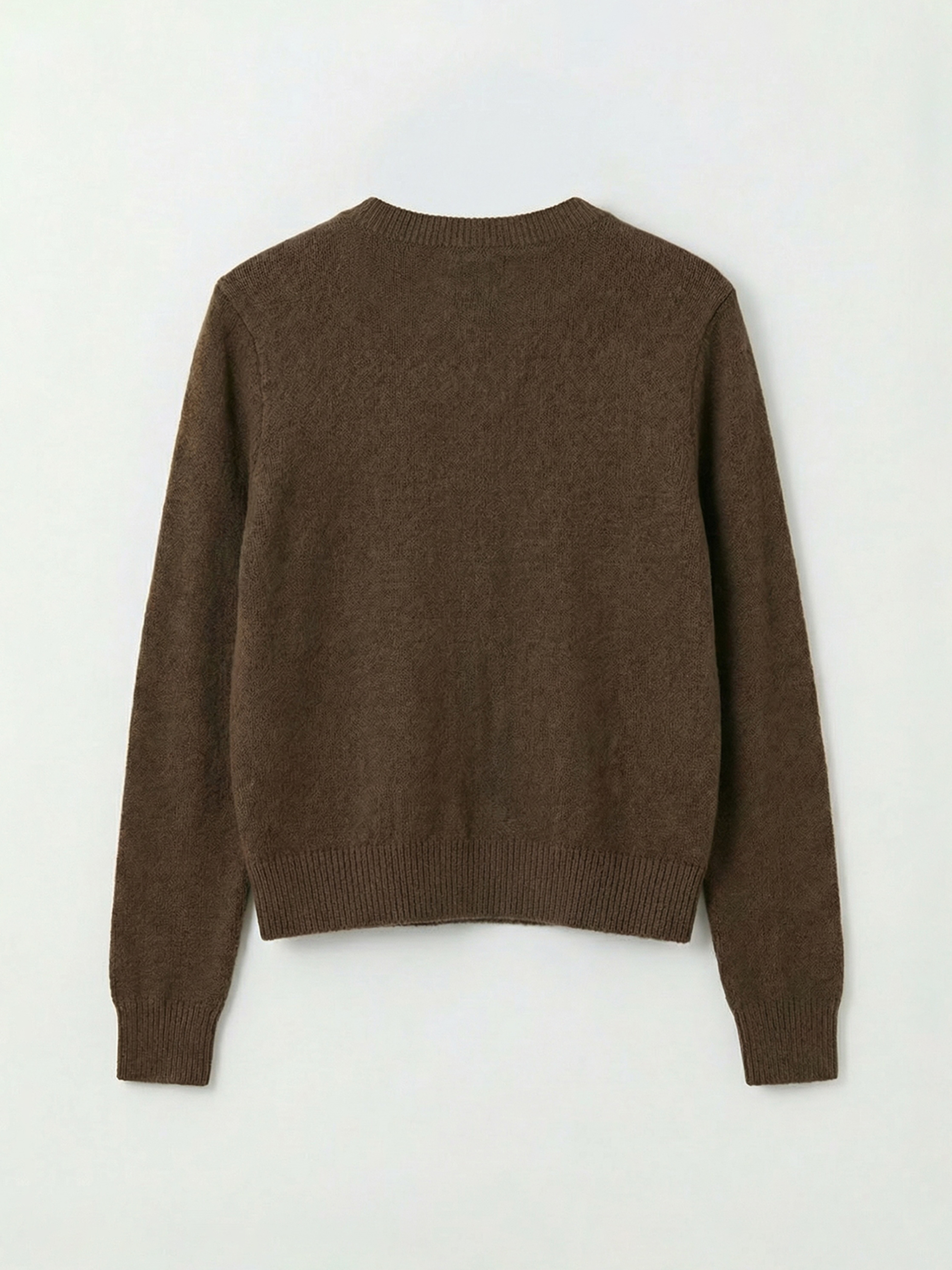 Kahverengi Bisiklet Yaka Kadın Triko Hırka-1