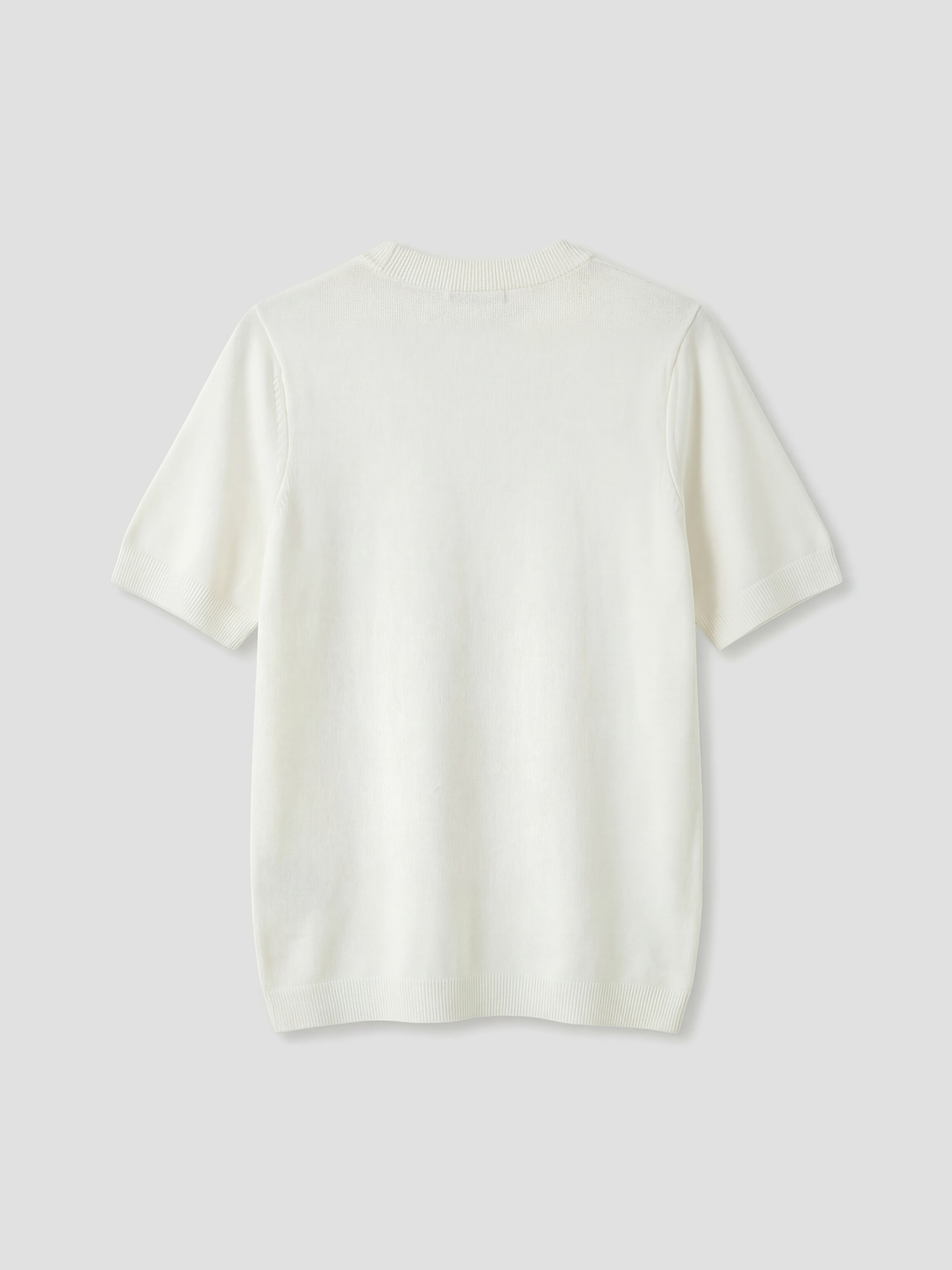 Ekru Bisiklet Yaka Kadın Triko Kazak-1