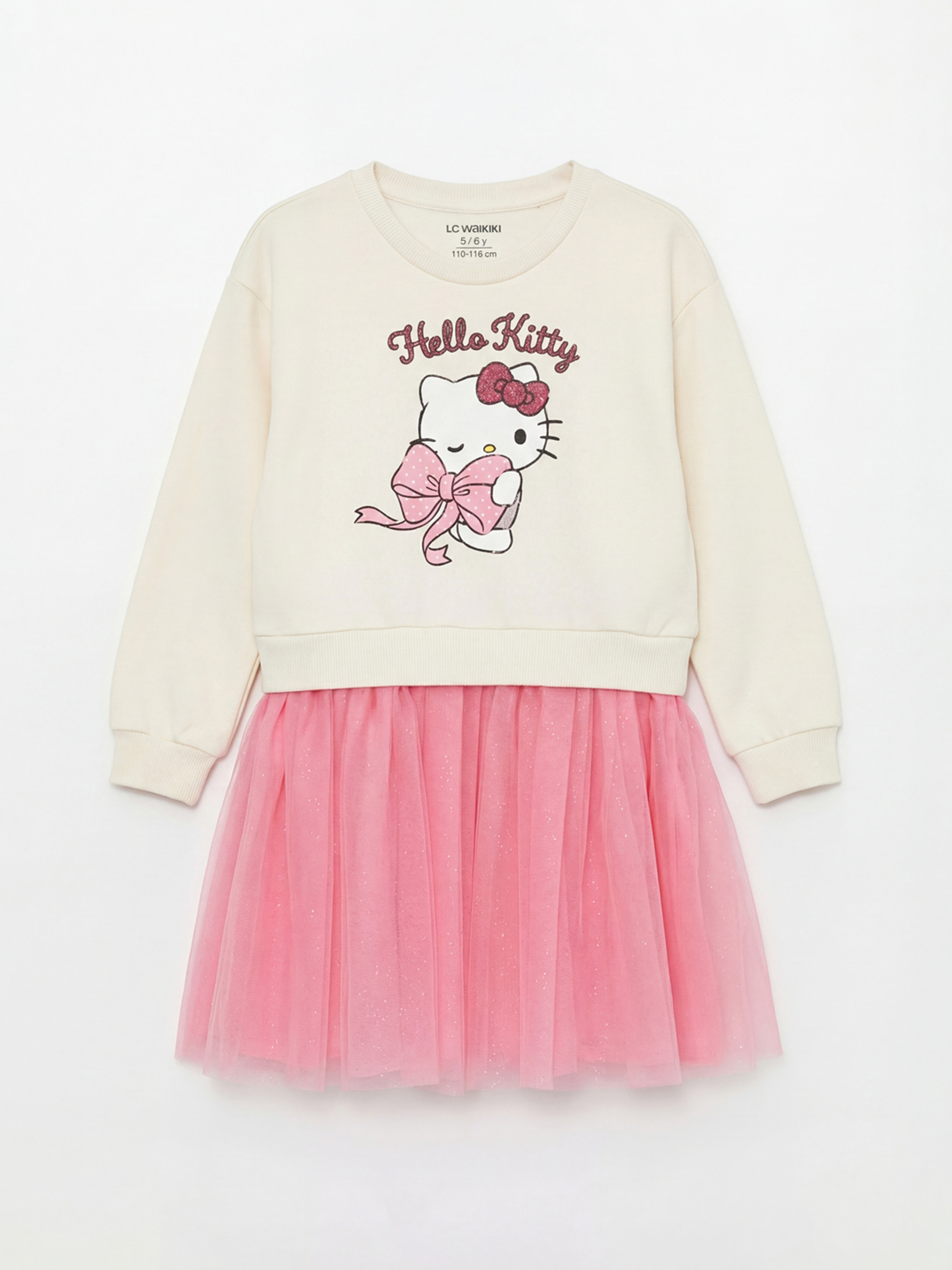 LCW Kids Hello Kitty Baskılı Kız Çocuk Tütü Elbise	 - S6KP35Z1-FES