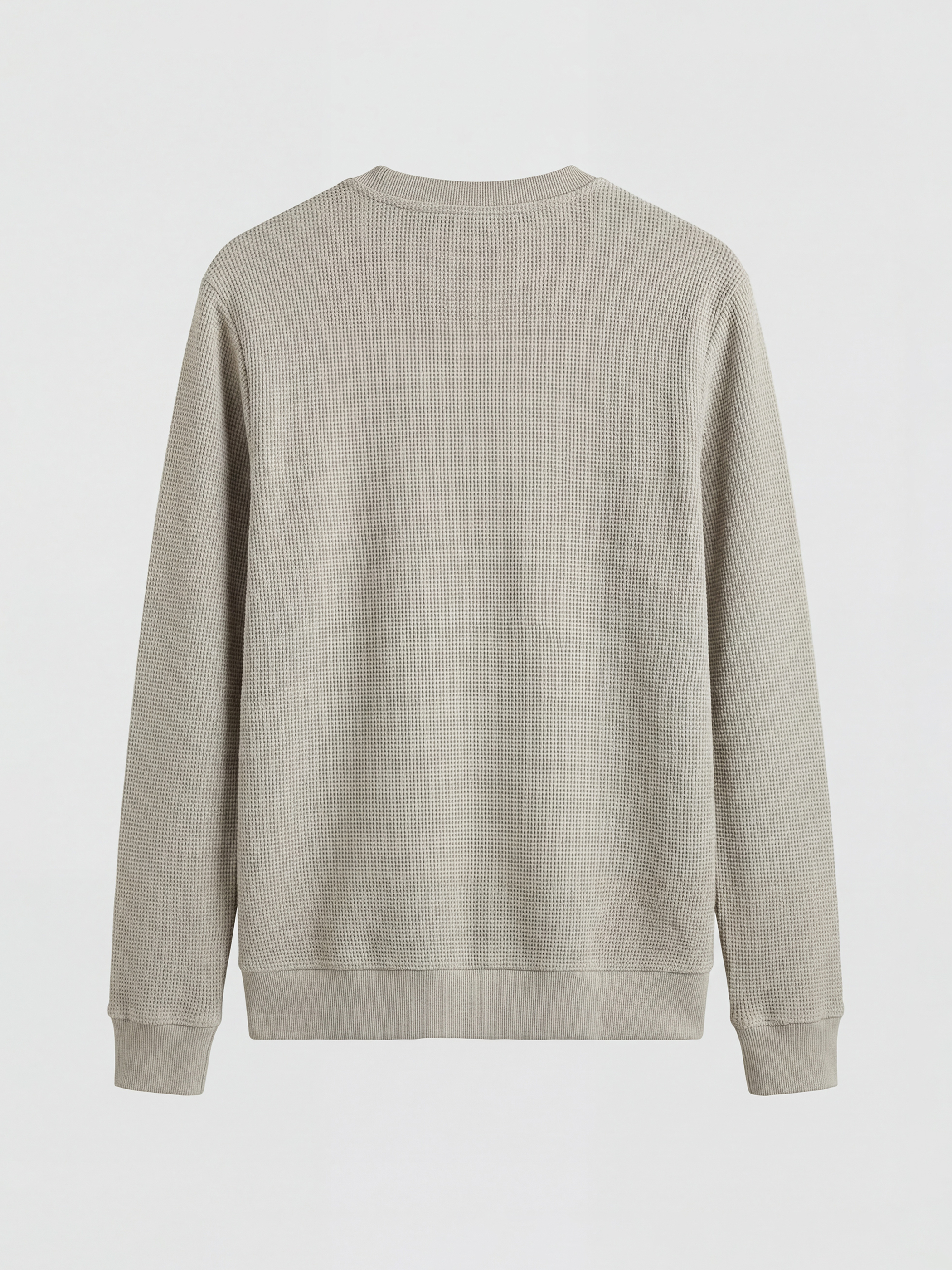 Gri Bisiklet Yaka Erkek Sweatshirt-1