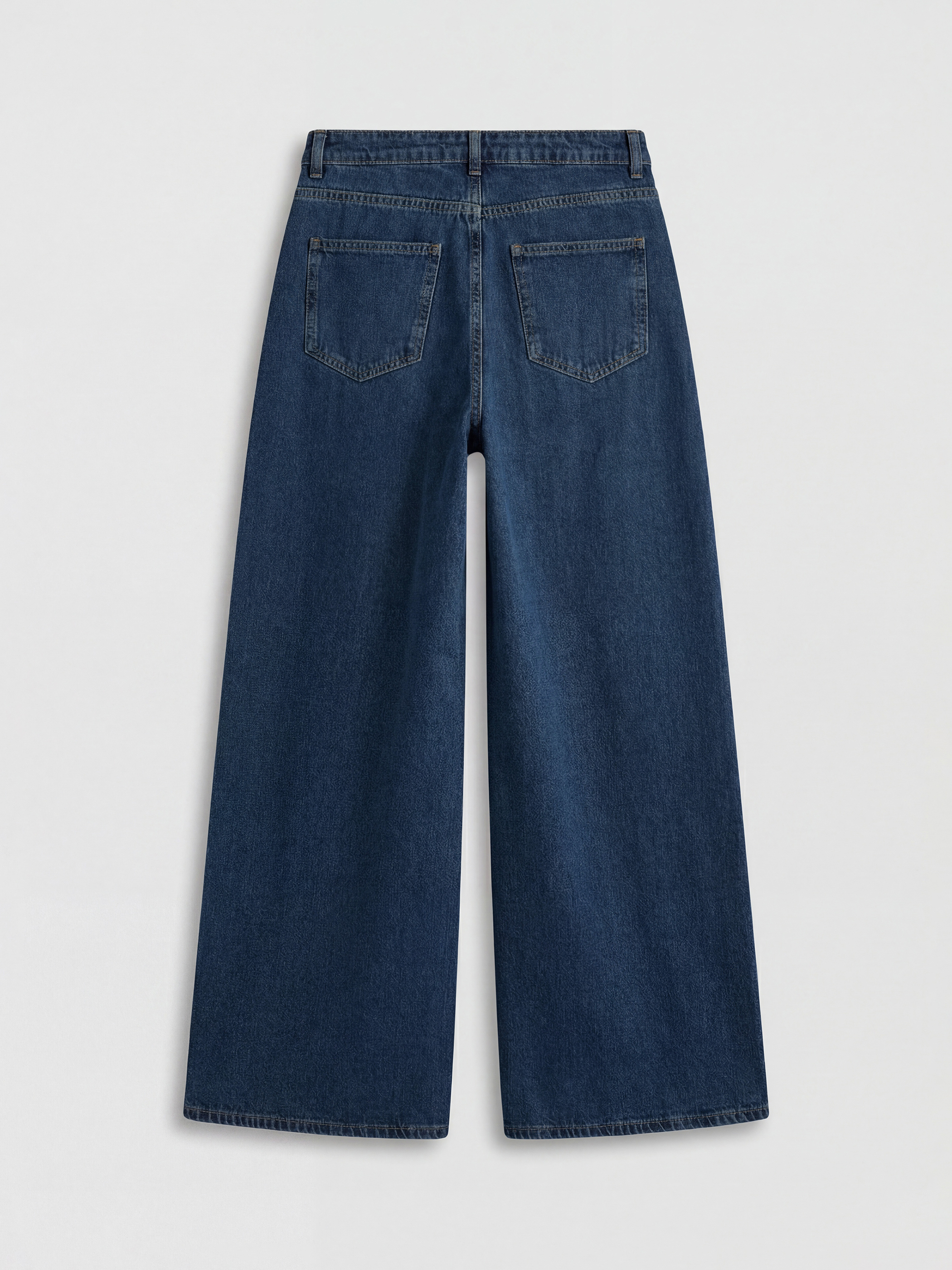 İndigo Baggy Fit Kadın Jean Pantolon-1