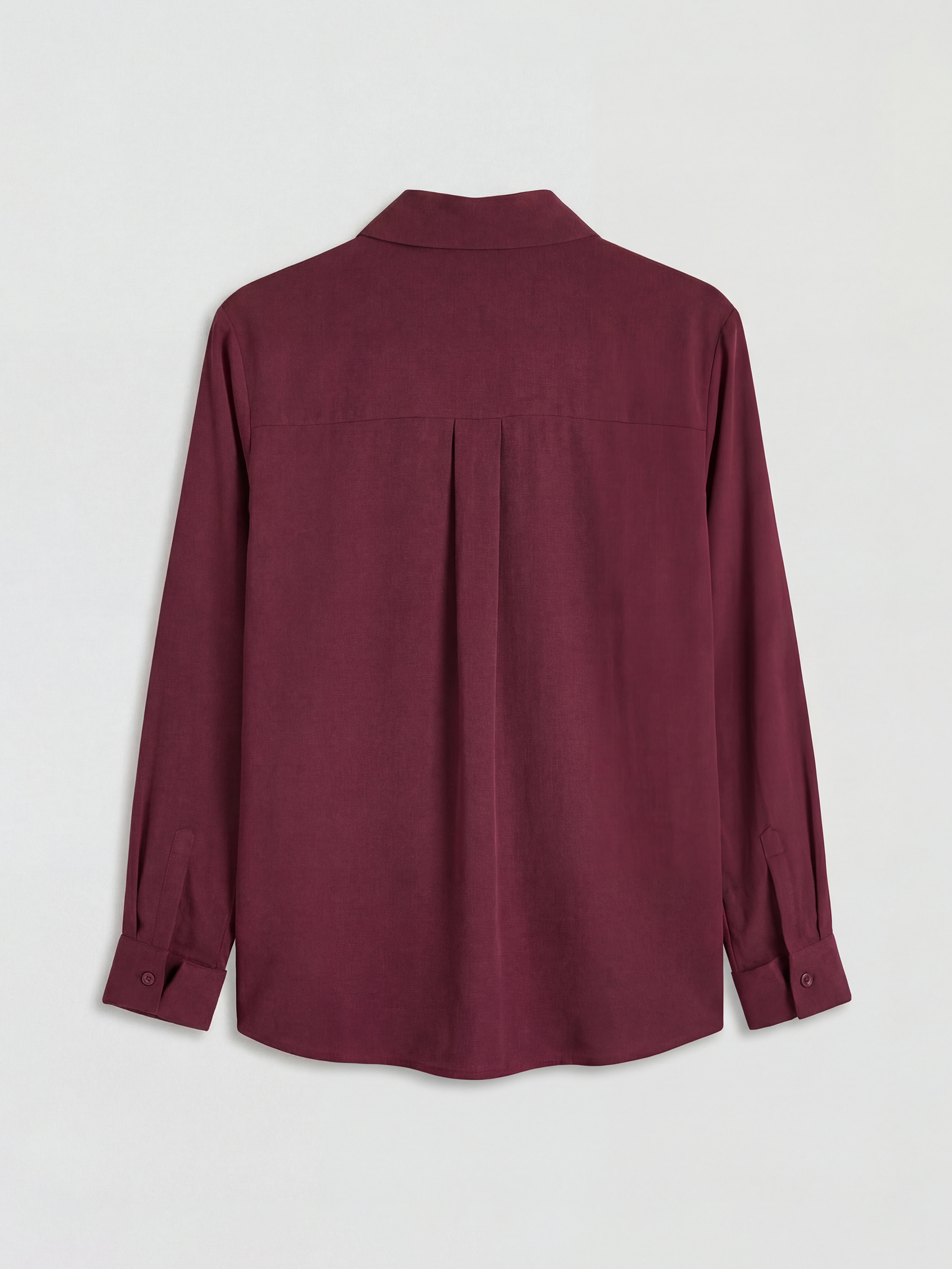 Bordo Loose Fit Kadın Gömlek-1