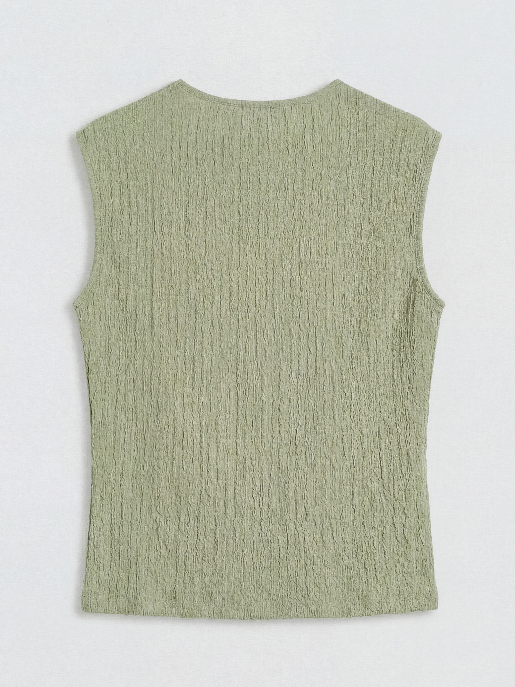 Ženska majica na bretele sa teksturom i okruglim izrezom-5