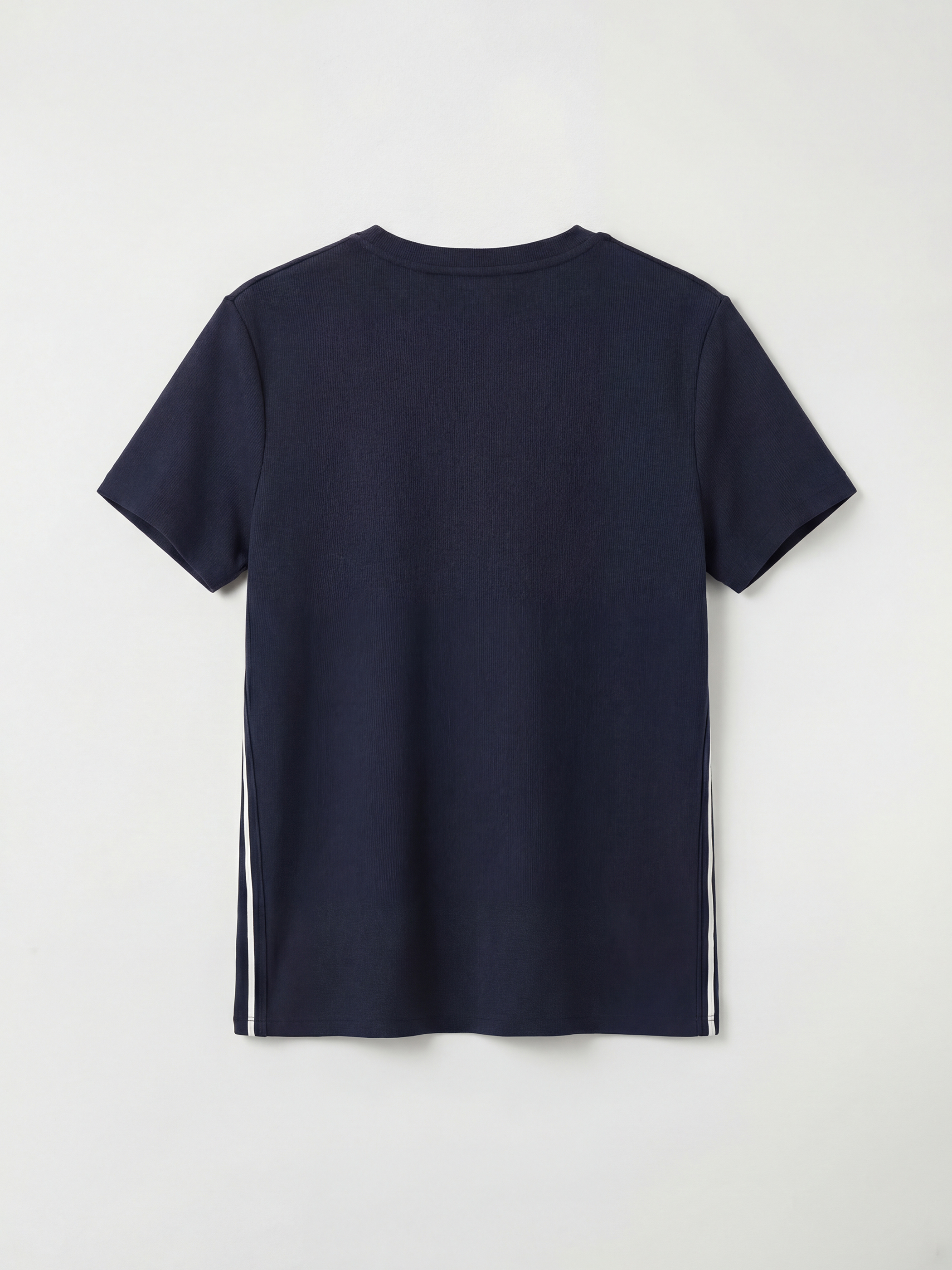 Lacivert Bisiklet Yaka Kadın Tişört-5