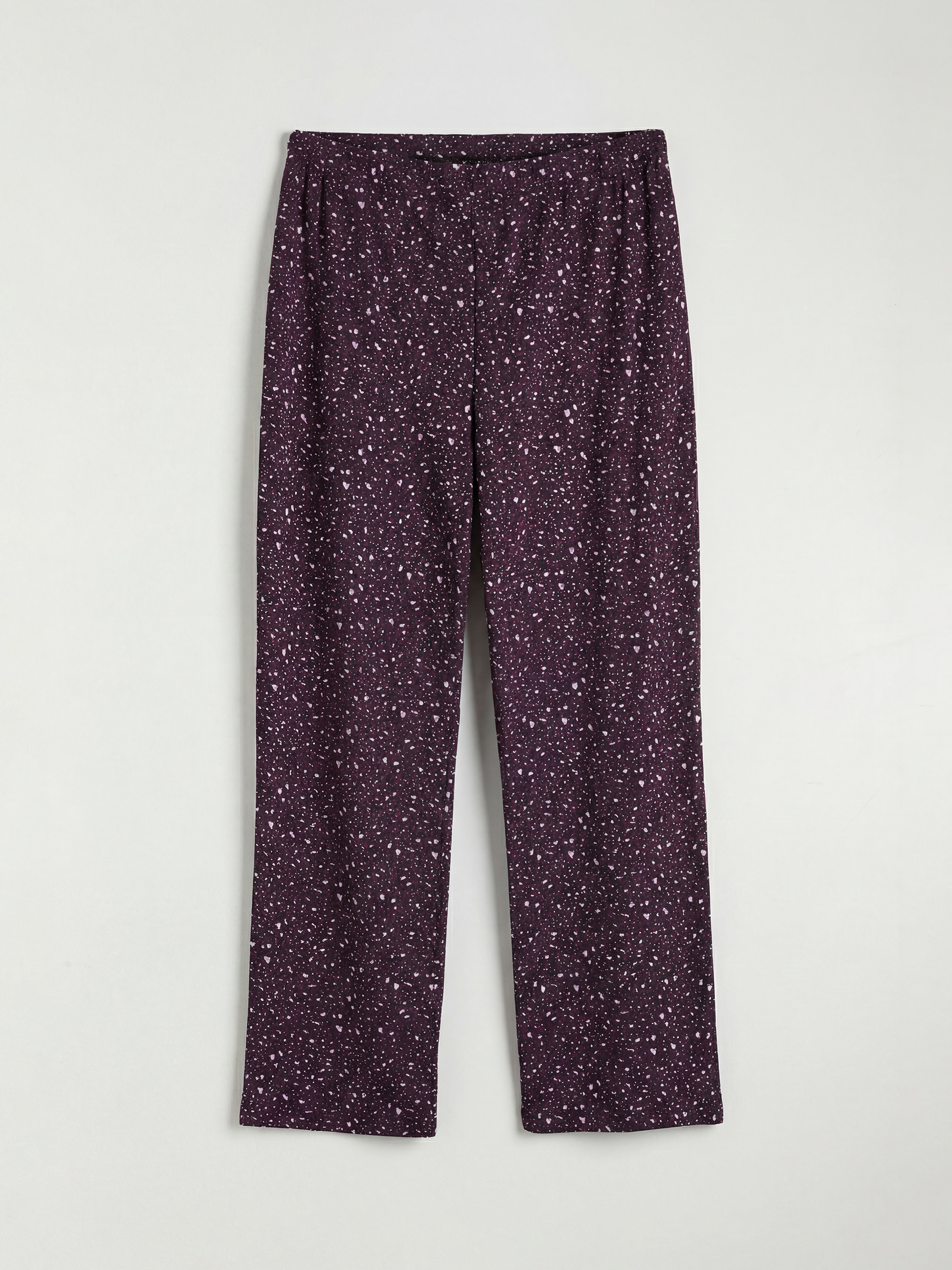 Женский пижамный комплект с круглым вырезом и принтом-12