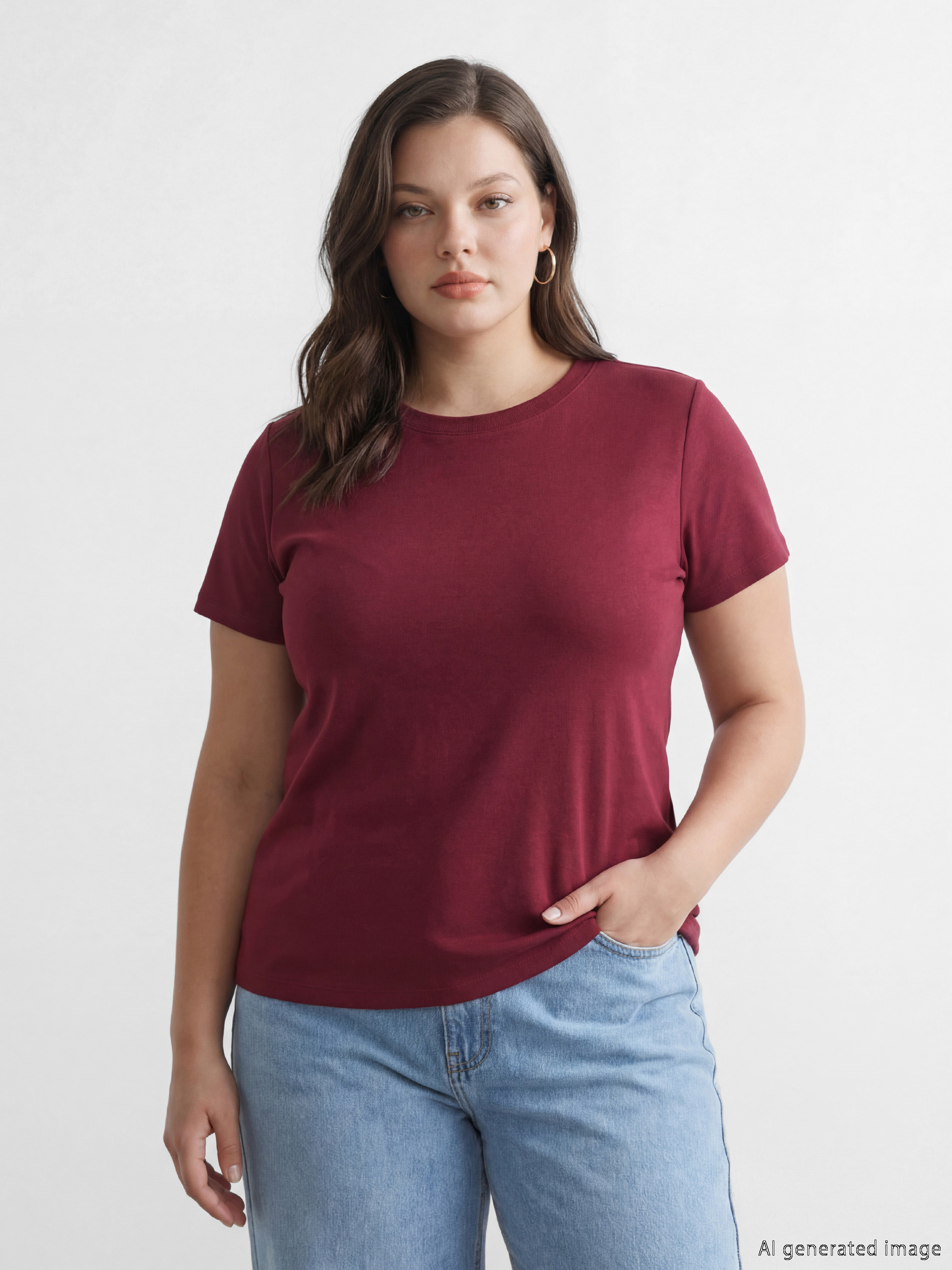 LCW EVERYDAY Bisiklet Yaka Soft Touch Kadın Tişört