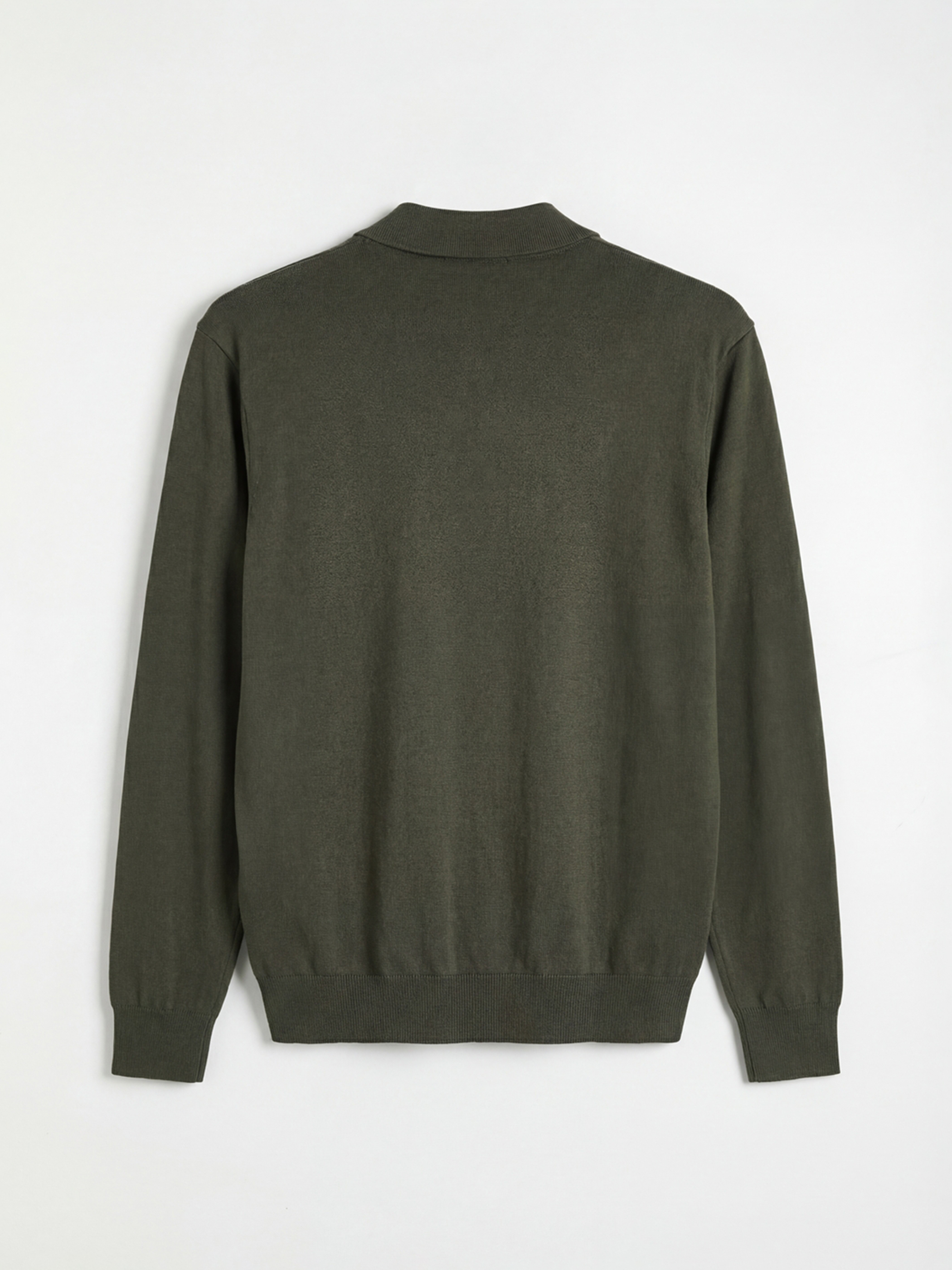 Haki Polo Yaka Triko Erkek Kazak-6