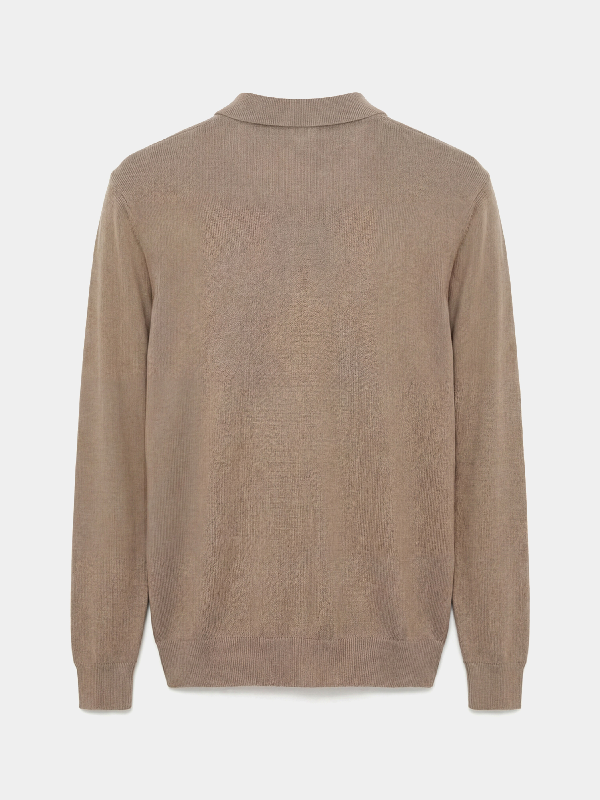 Kahverengi Polo Yaka Triko Erkek Kazak-1