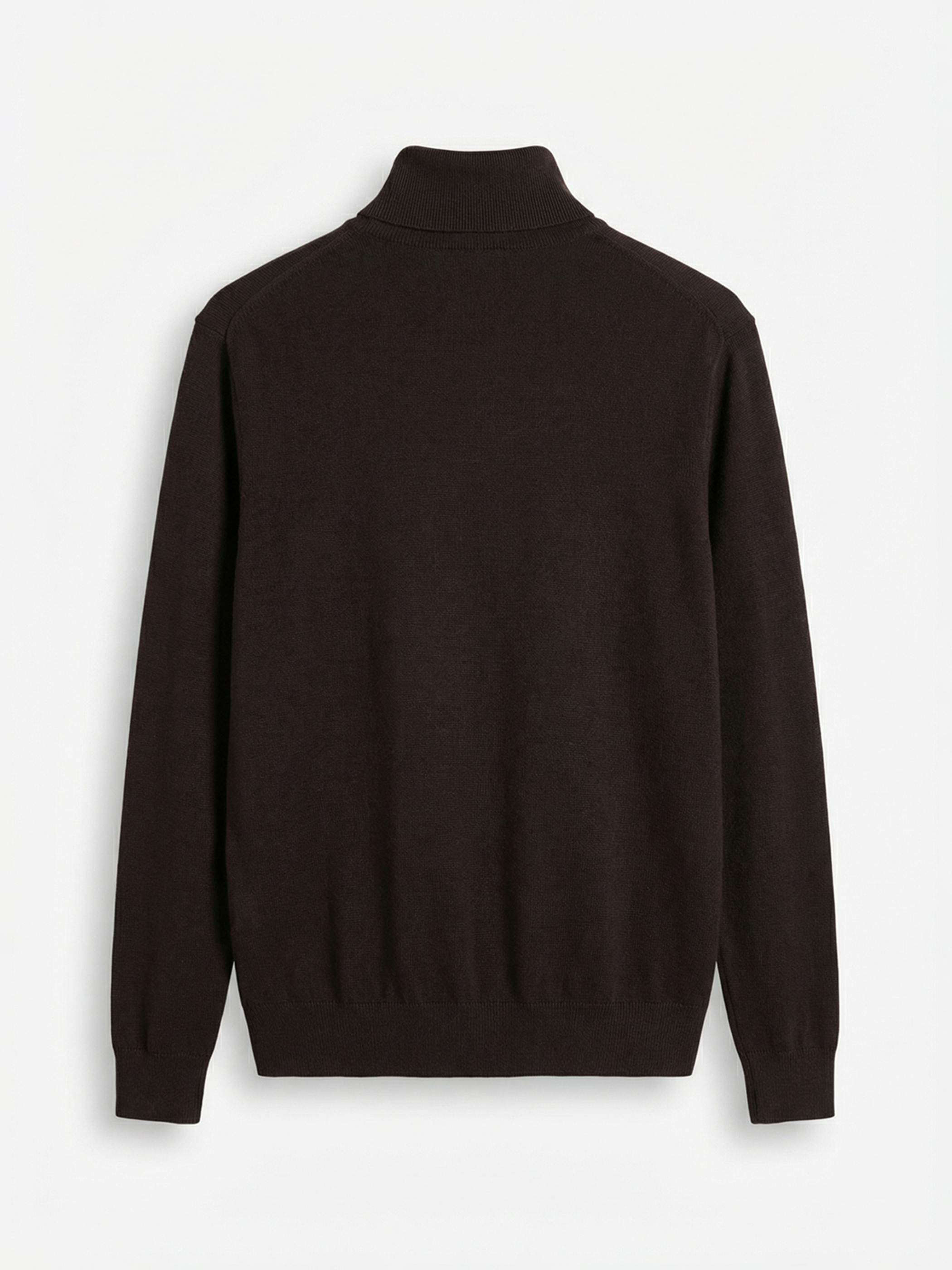 Kahverengi Polo Yaka Triko Erkek Kazak-5