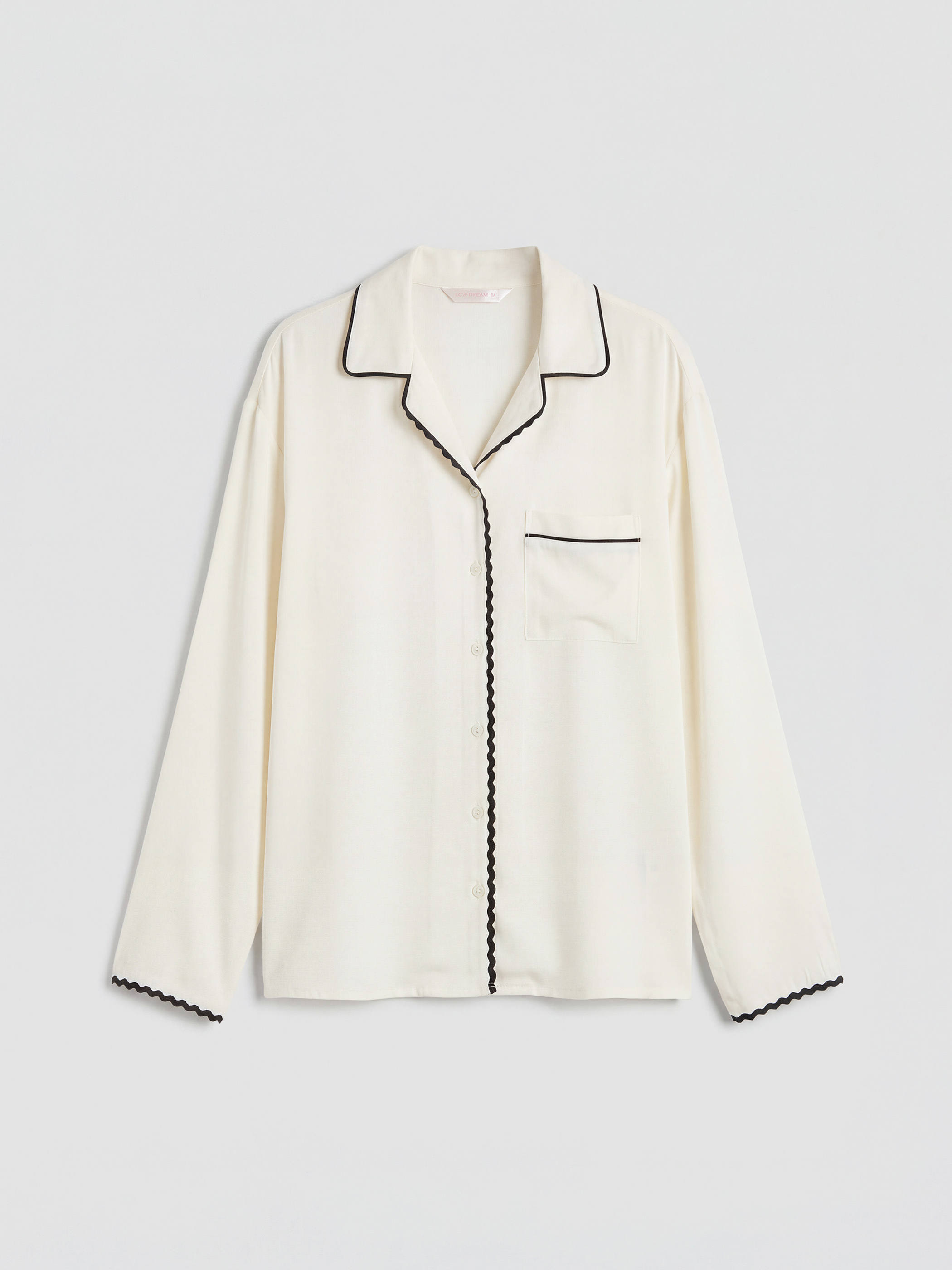 Sarı Gömlek Yaka Kadın Pijama Takım-5