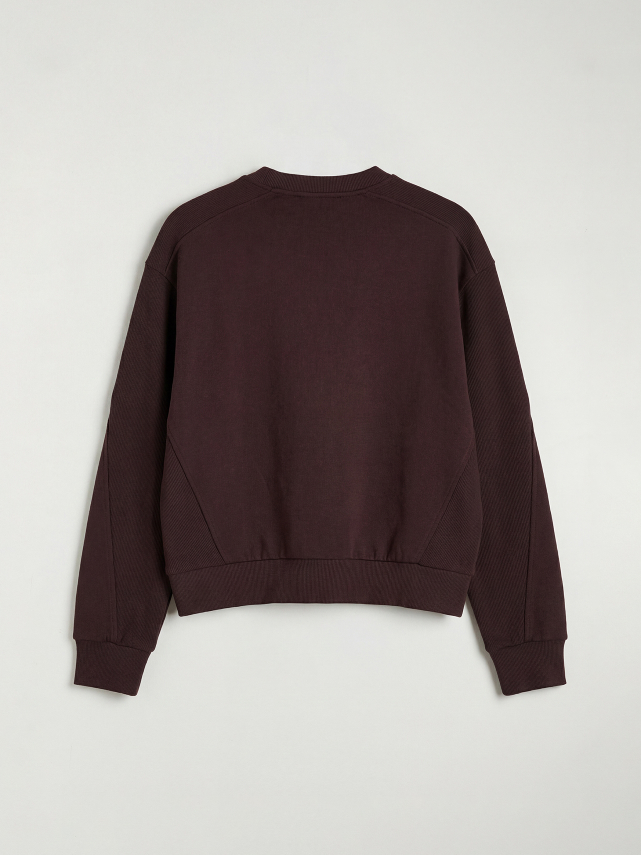 Mürdüm Bisiklet Yaka Oversize Kadın Sweatshirt-1