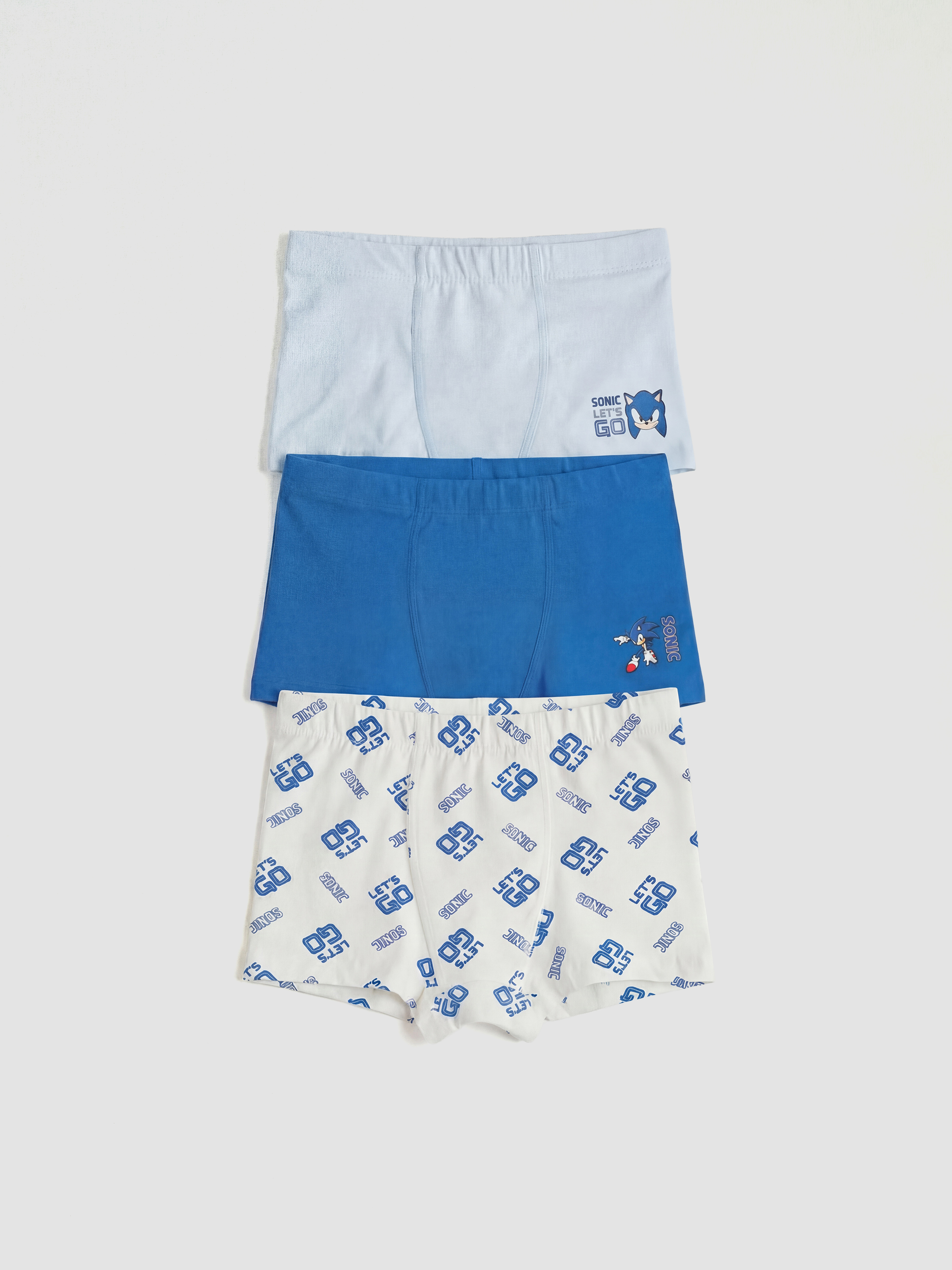 LCW Kids Sonic Baskılı Erkek Çocuk 3'lü Boxer - S6L622Z1-QXE