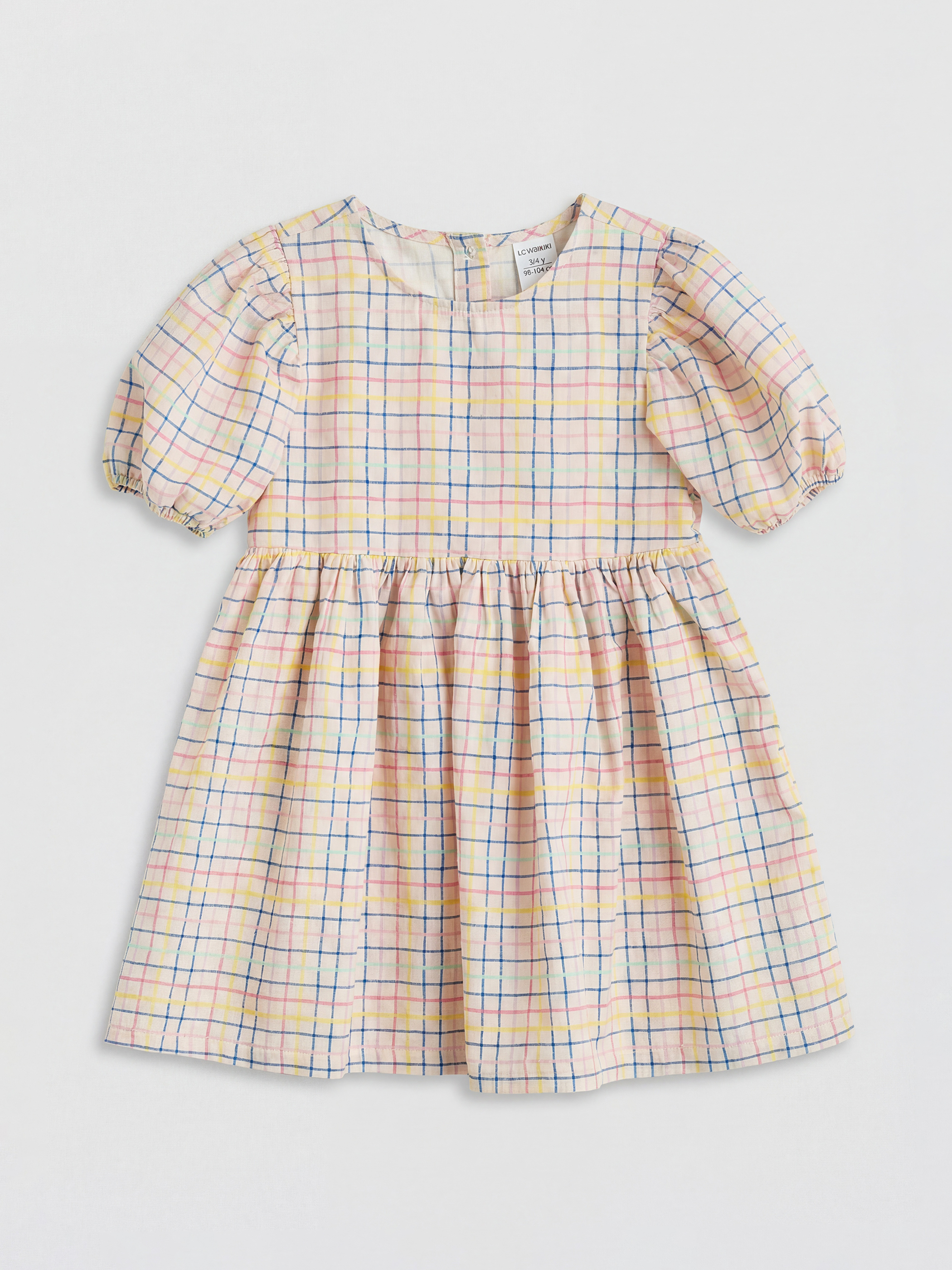 LC WAIKIKI Bisiklet Yaka Ekose Kız Çocuk Elbise - S6L666Z1-LT4