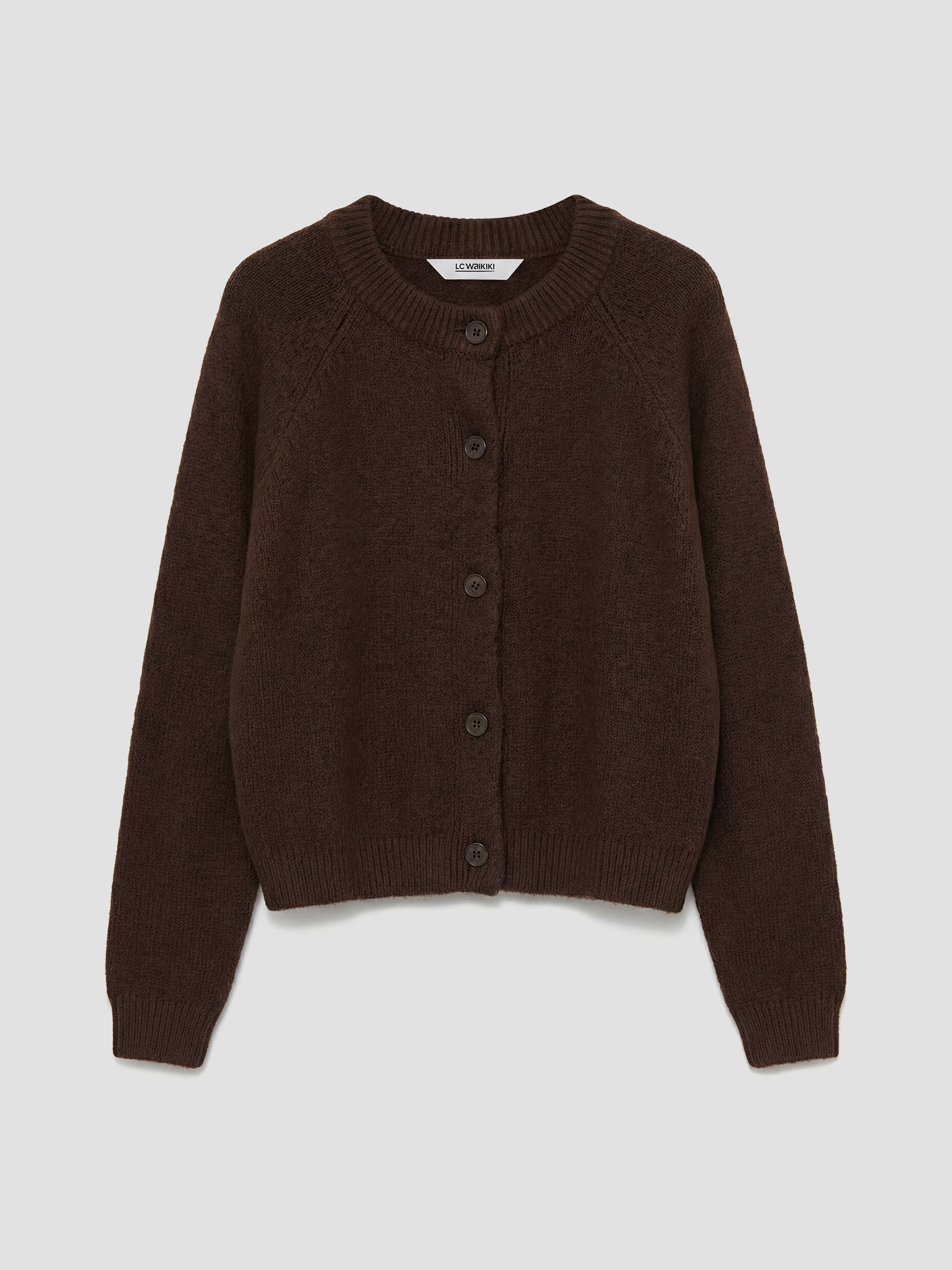 LCW Kids Bisiklet Yaka Kız Çocuk Triko Hırka - S6L668Z4-ZD3