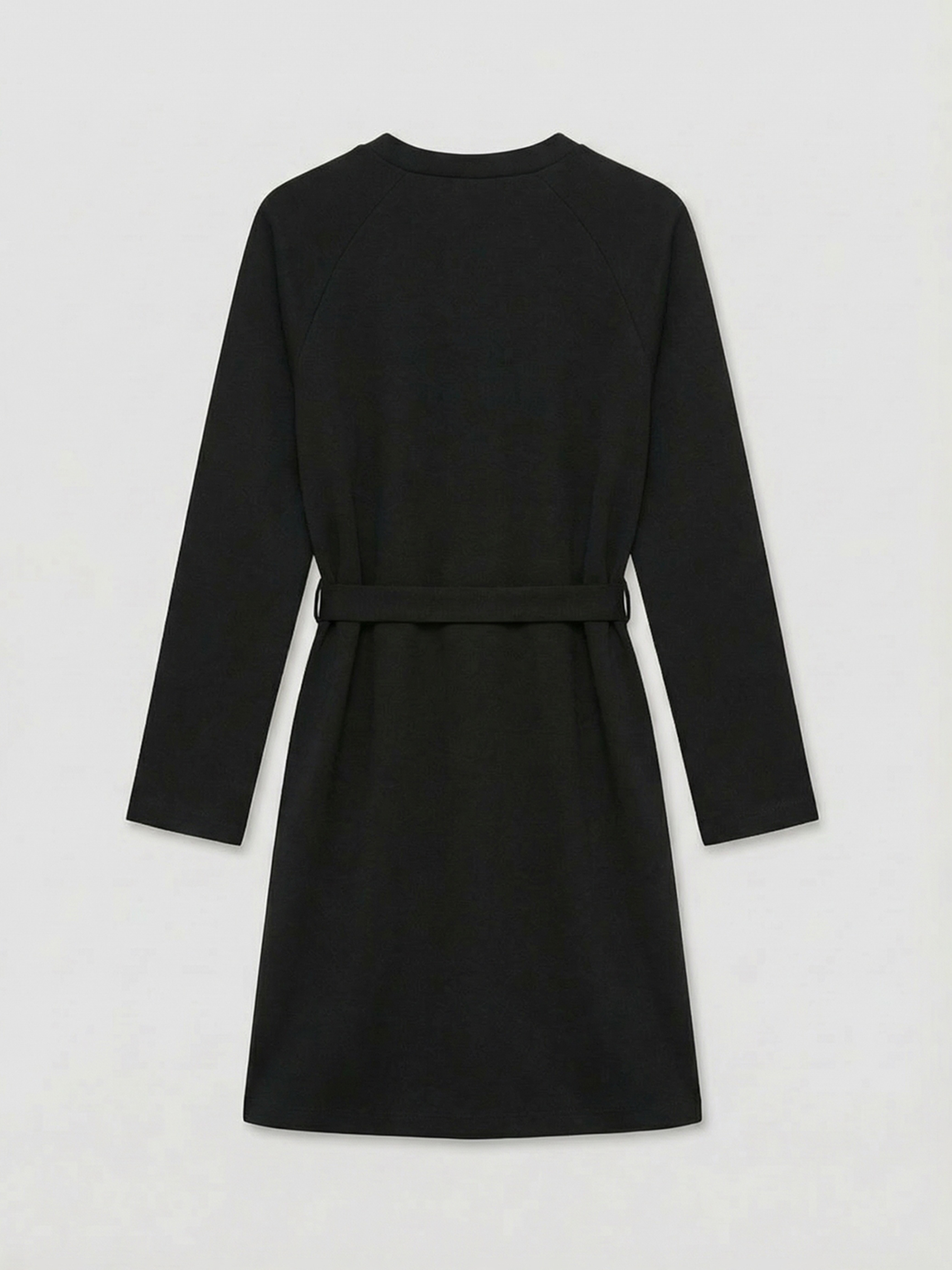 Siyah Bisiklet Yaka Kadın Sweatshirt Tunik-5