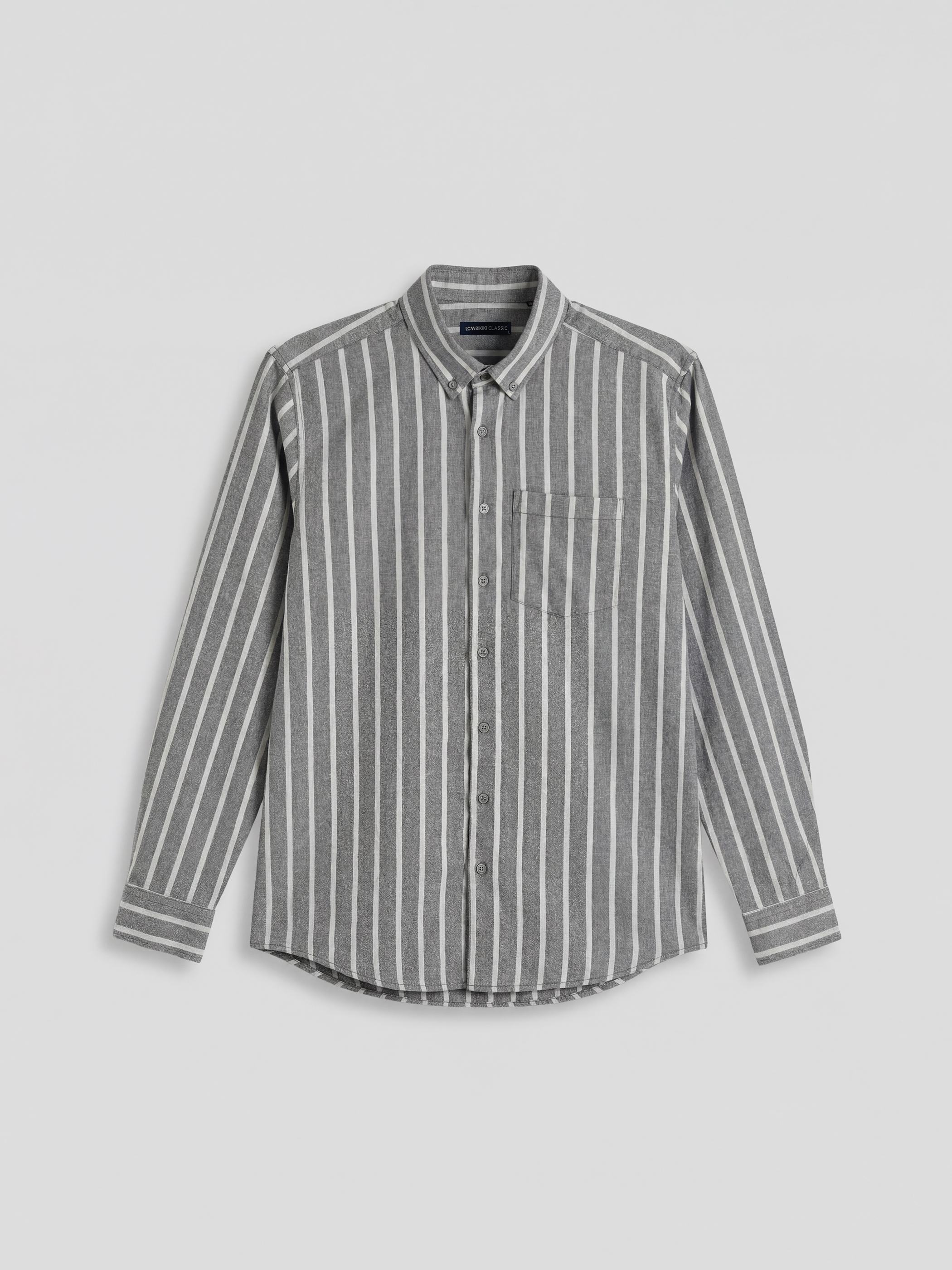 LCWAIKIKI Classic Regular Fit Çizgili Erkek Armürlü Gömlek - S6L700Z8-LFY